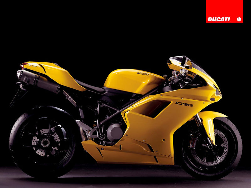 2007-2012 Ducati 1098/1198/848 Yellow Gold Bodywork Fairing ABS Injection Mold 11
