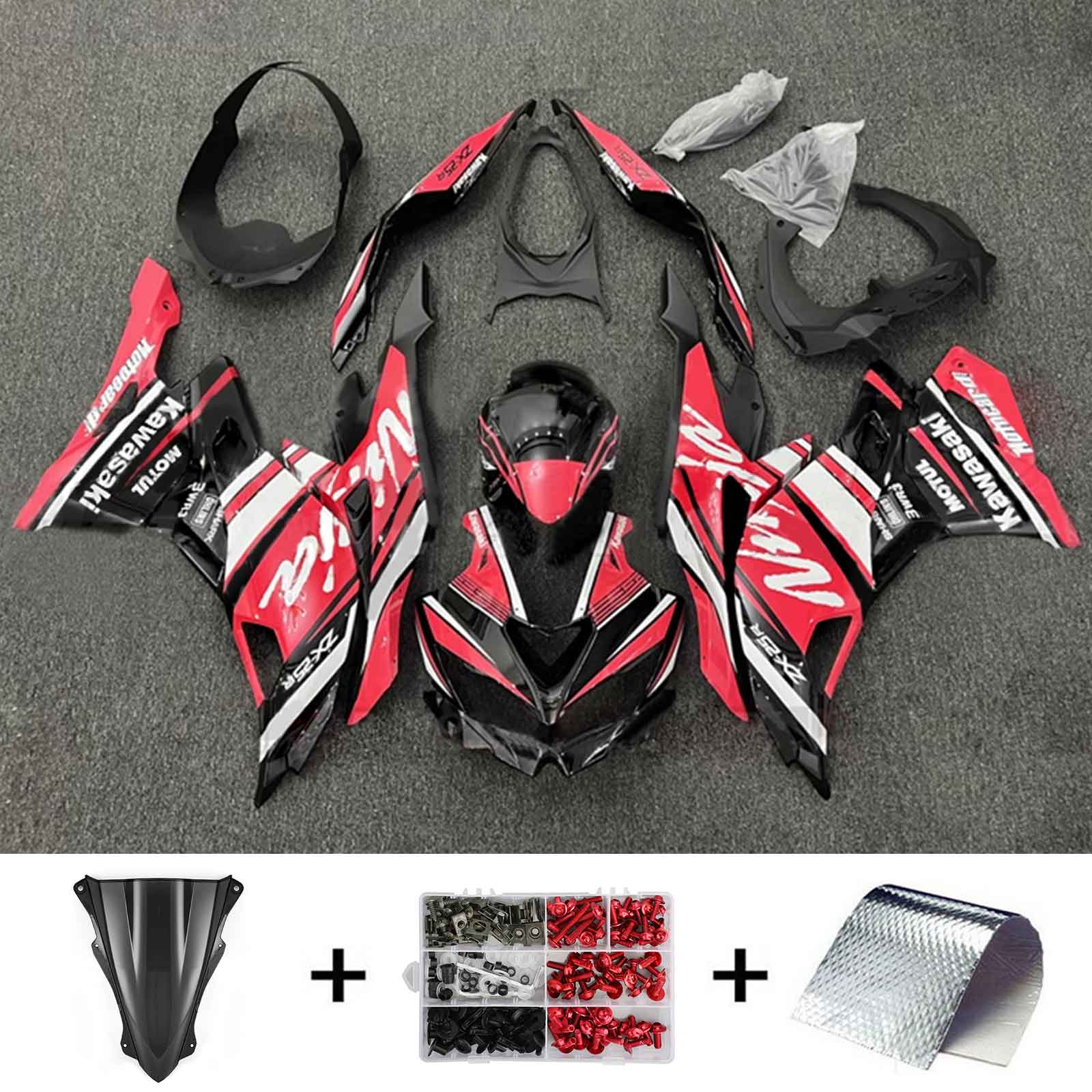 2019-2025 Kawasaki Ninja ZX-25R Amotopart Injection Fairing Kit Bodywork ABS #104