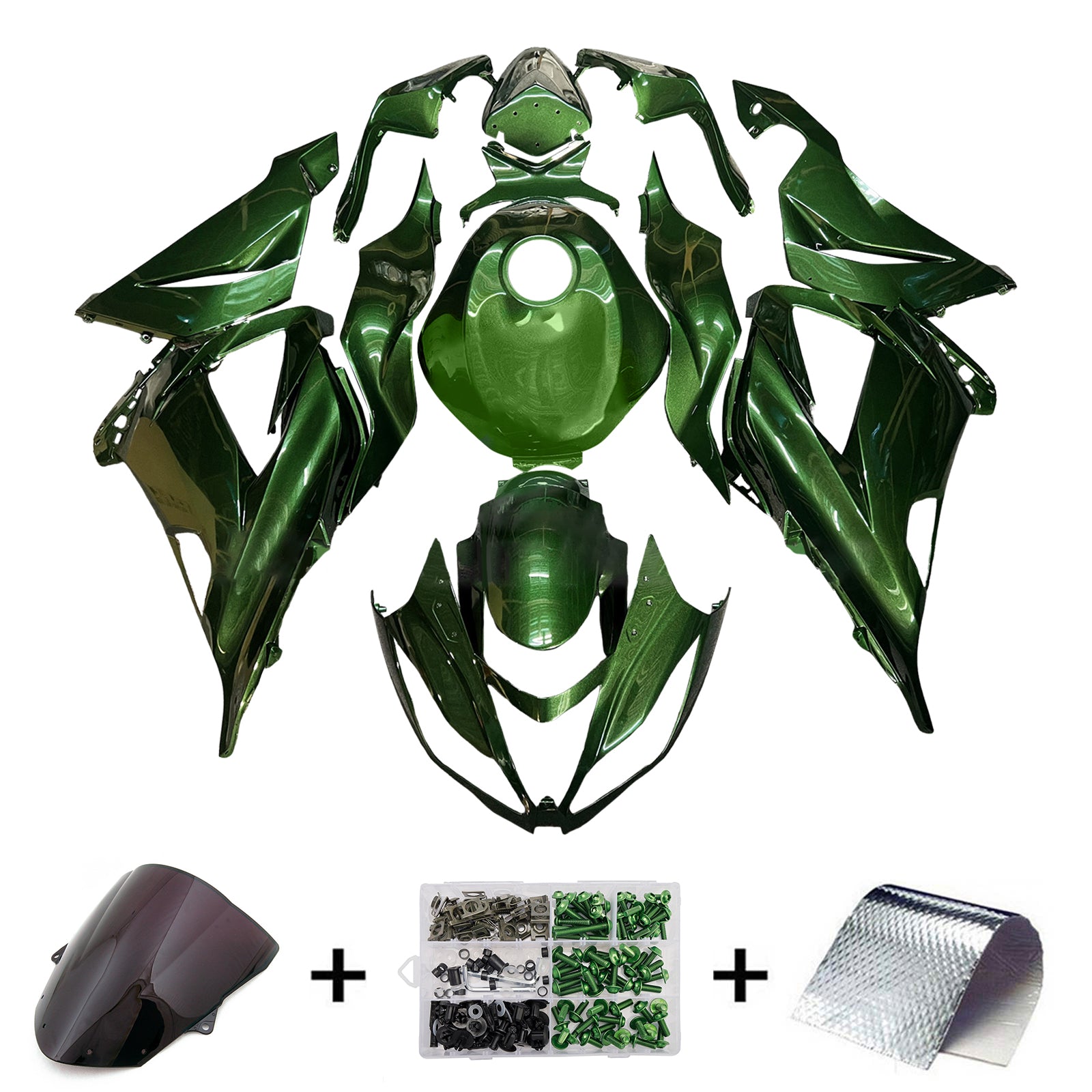 Injeksjon Fairing Kit Bodywork Plast Abs Fit for Kawasaki ZX6R 636 2013-2018