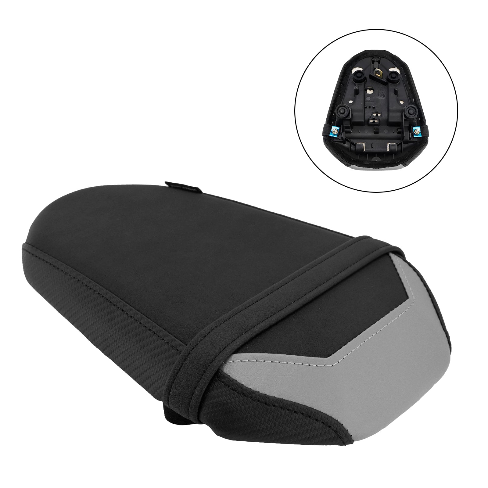2025+ Yamaha Mt-07 Fz-07 Fz 07 Coussin de passager arrière plat Pu noir