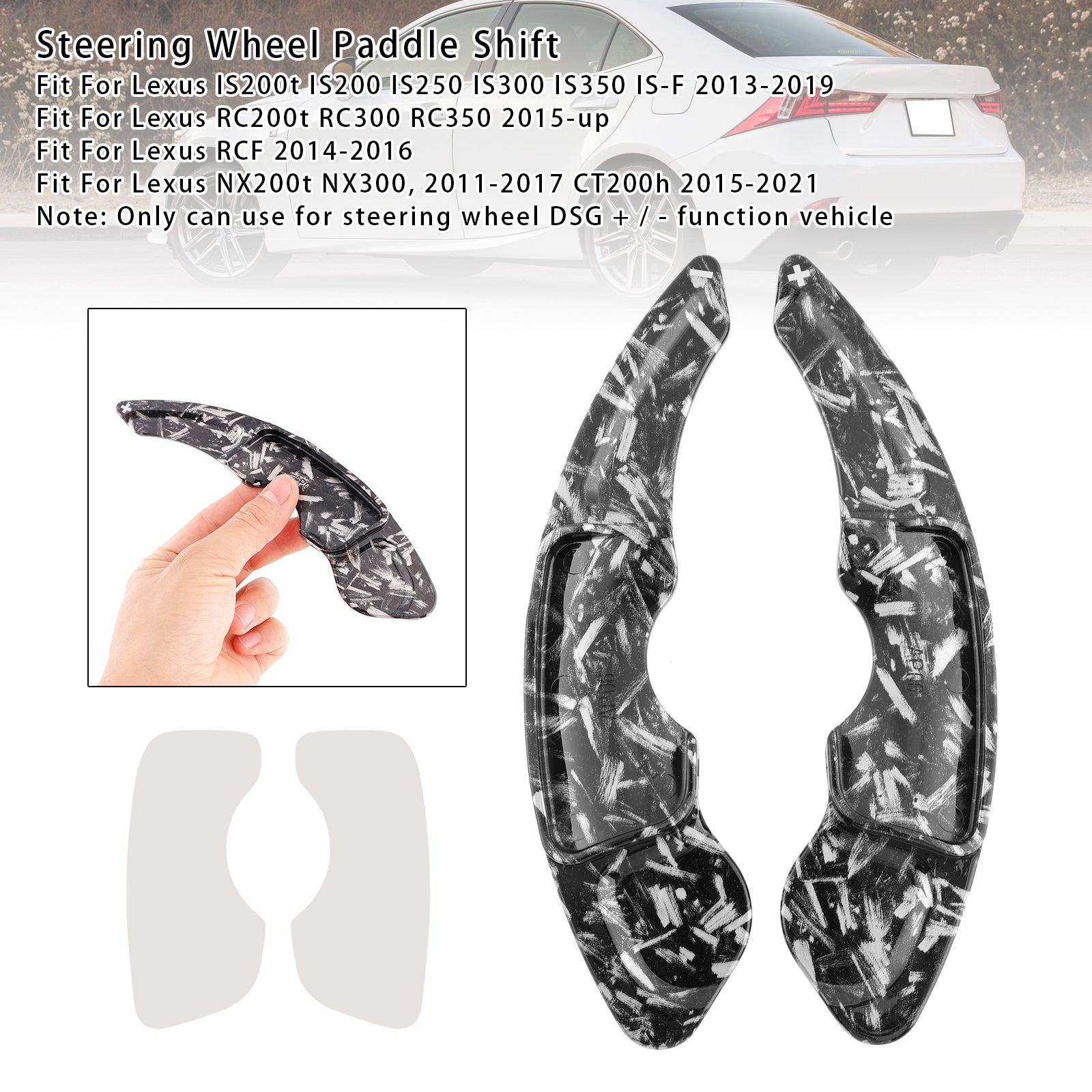 Stuurwielpaddle-shifterverlengingen voor Lexus IS RC RCF NX