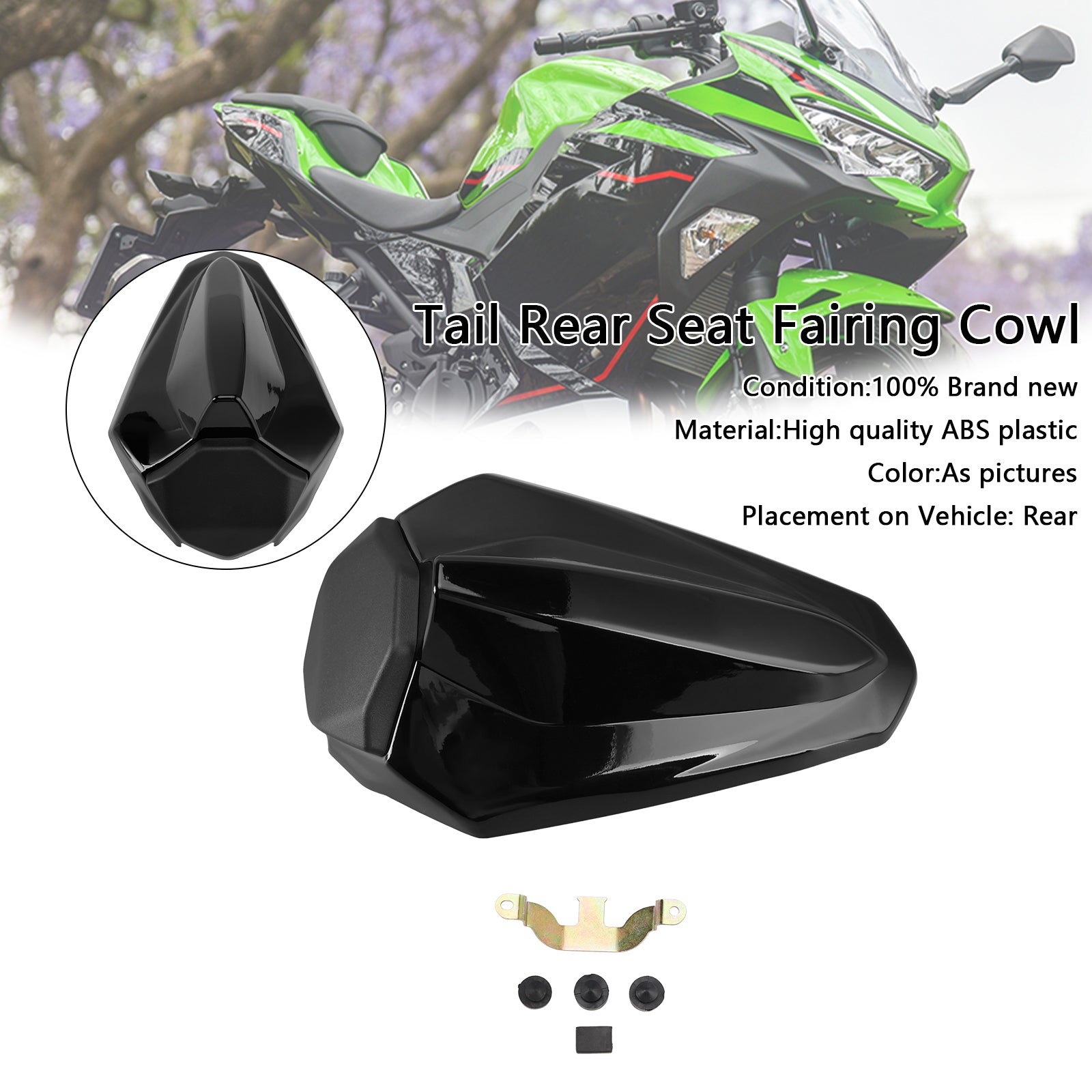Capot de carénage de siège arrière de queue de course Kawasaki Ninja 400 EX400 2018-2024