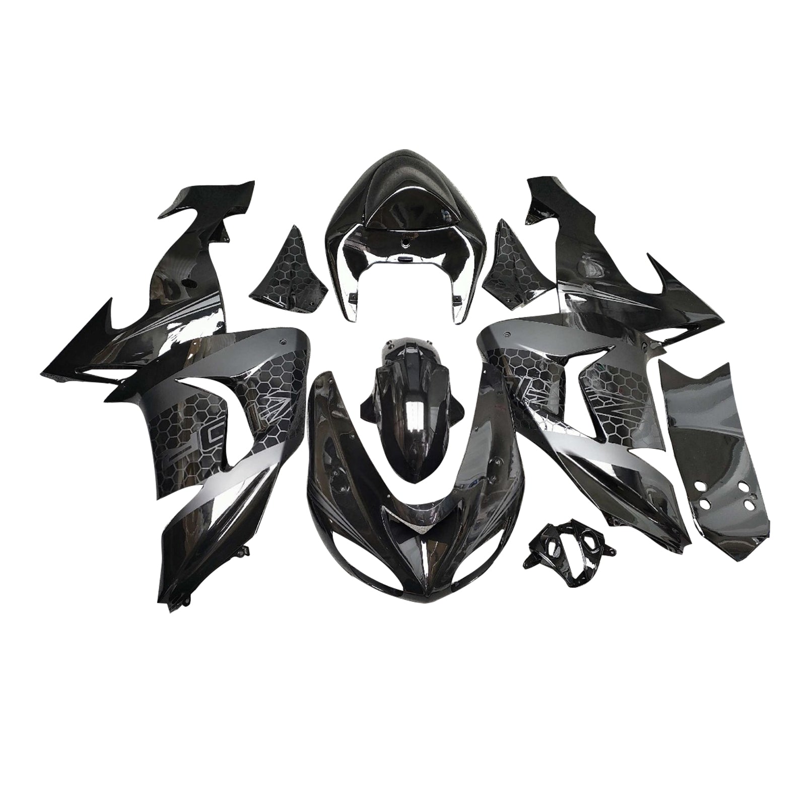 Injectiekuipset carrosserie kunststof ABS geschikt voor Kawasaki ZX10R 2006-2007