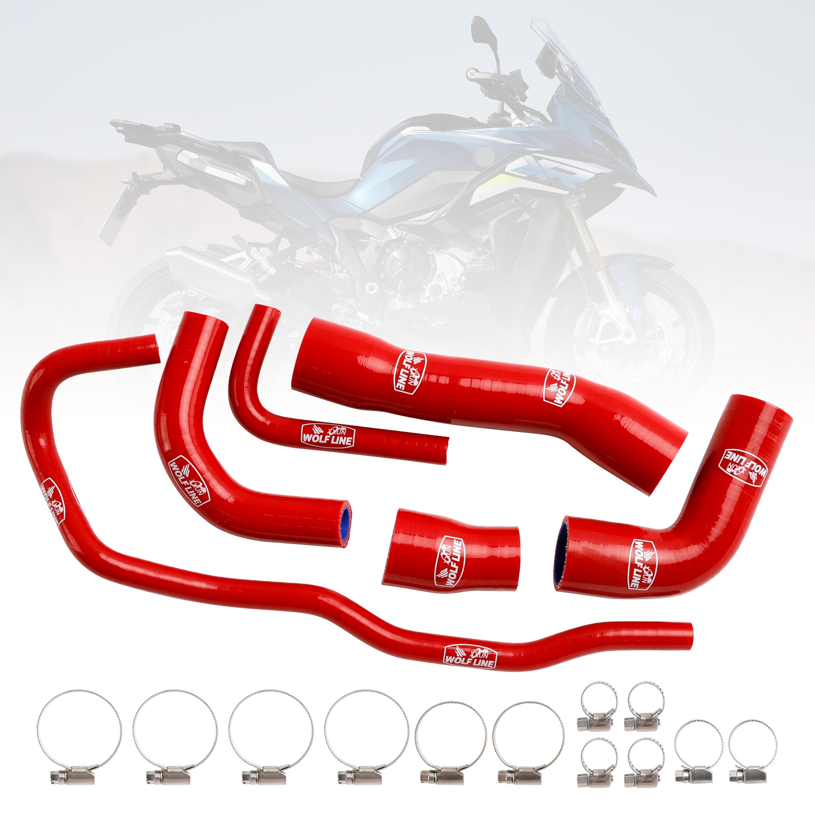 2021-2024 BMW S1000XR Silikon Radiator kjølevæskesett Kit
