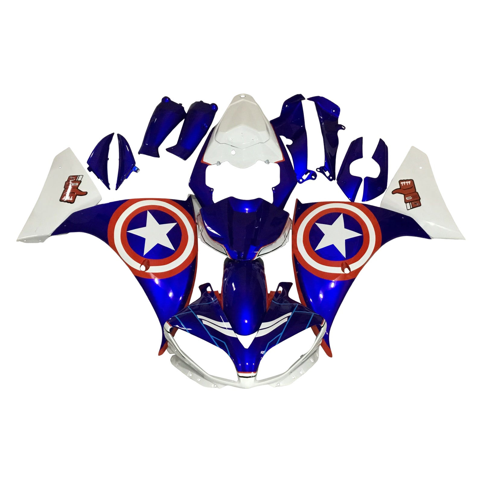 Kit de carénage d'injection carrosserie plastique ABS pour Yamaha YZFR1 YZF-R1 2009-2011