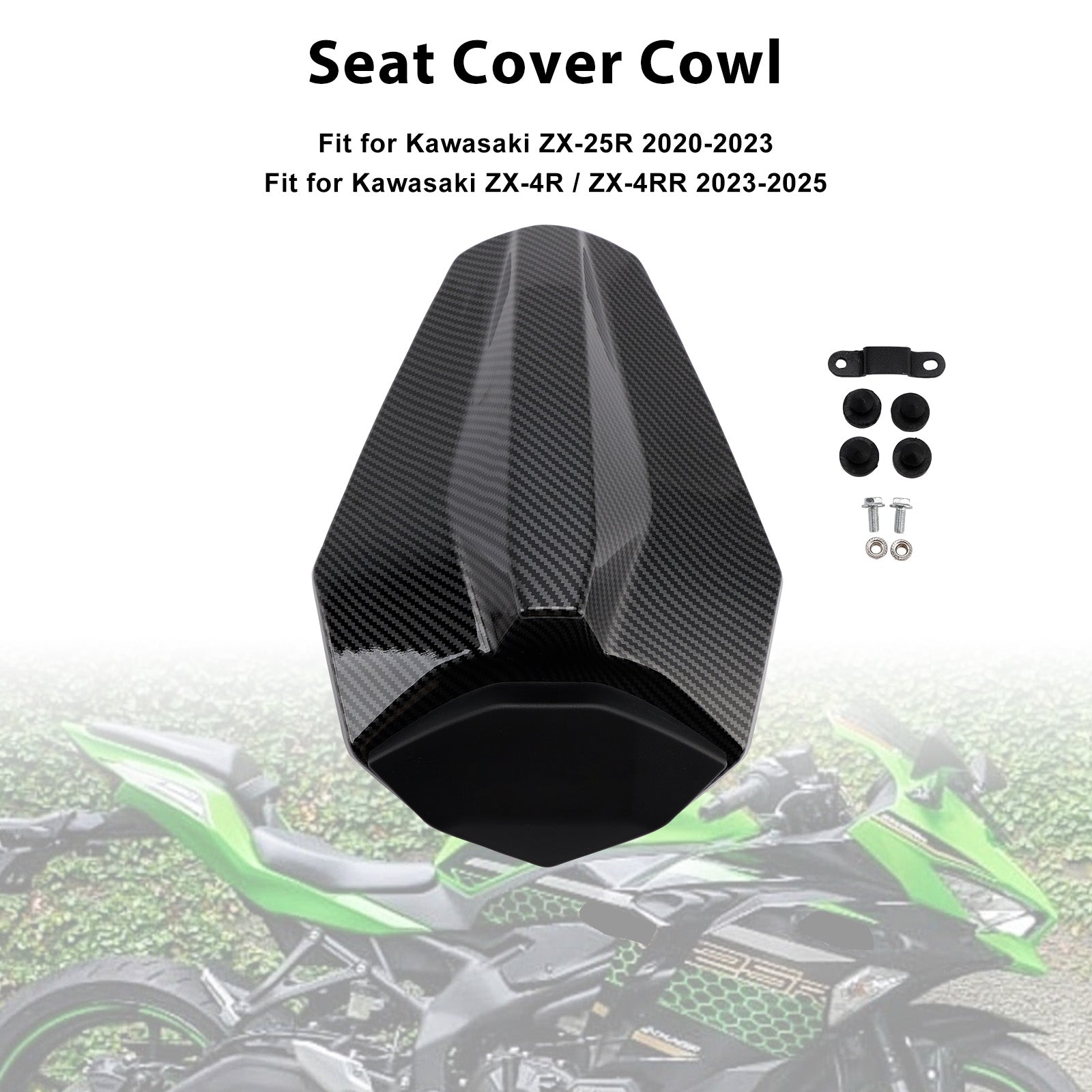 Racing Tail Rear Seat Fairing Cowl for Kawasaki ZX25R ZX4R ZX4RR 20-25
