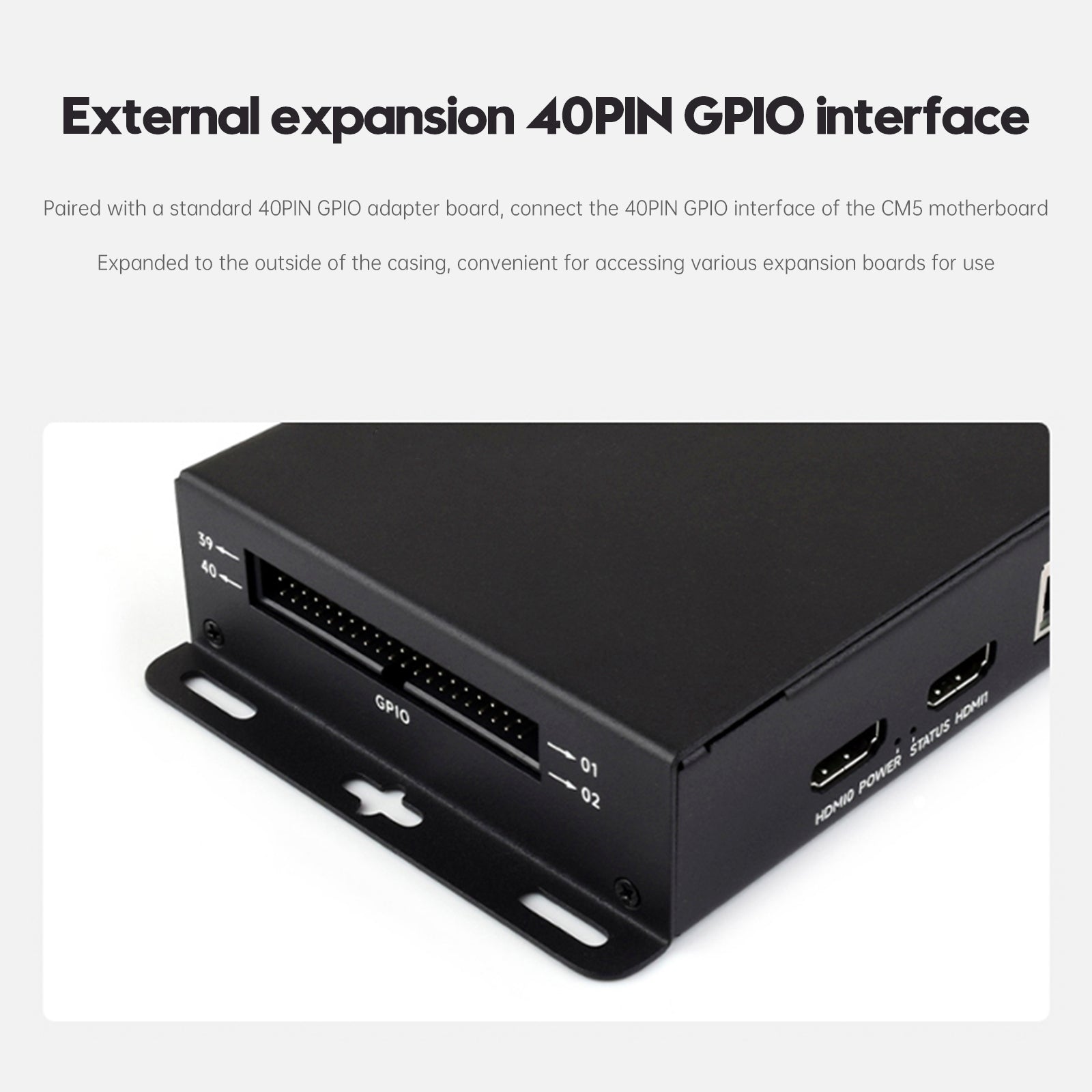 Raspberry Pi CM5 IO Compute Module 5 IO Board Metall Värmeavledningshölje