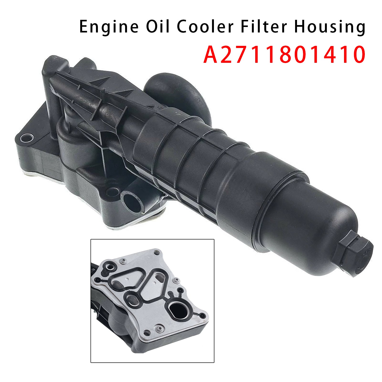 For Mercedes-Benz C250 W204 2012-2015 l4 1.8L Petrol Coupe M271 Engine Oil Cooler Filter Housing A2711801410