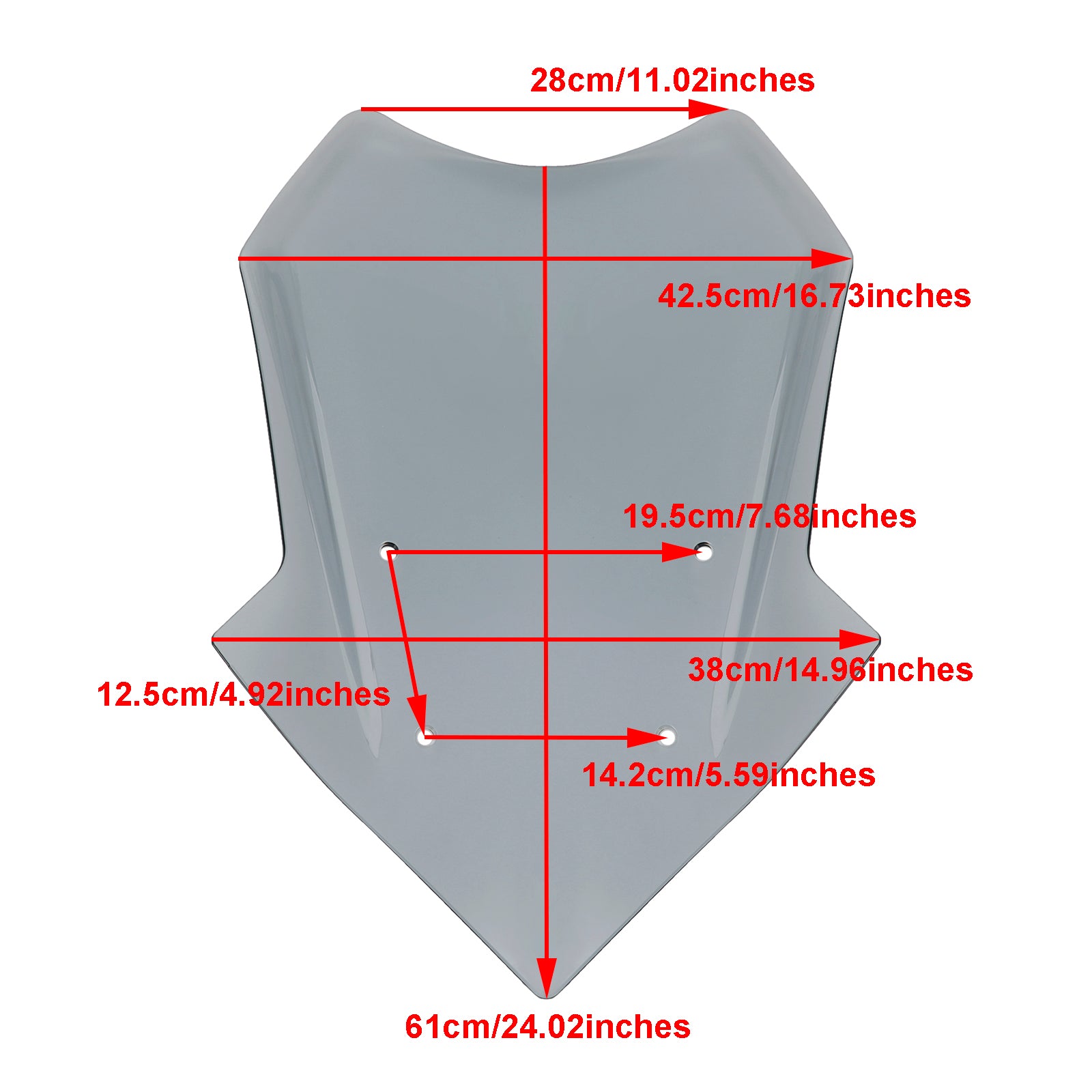 Černé sklo čelného skla pre Yamaha Tracer 900/GT 2018-2020 Tracer 9/GT 2021-23