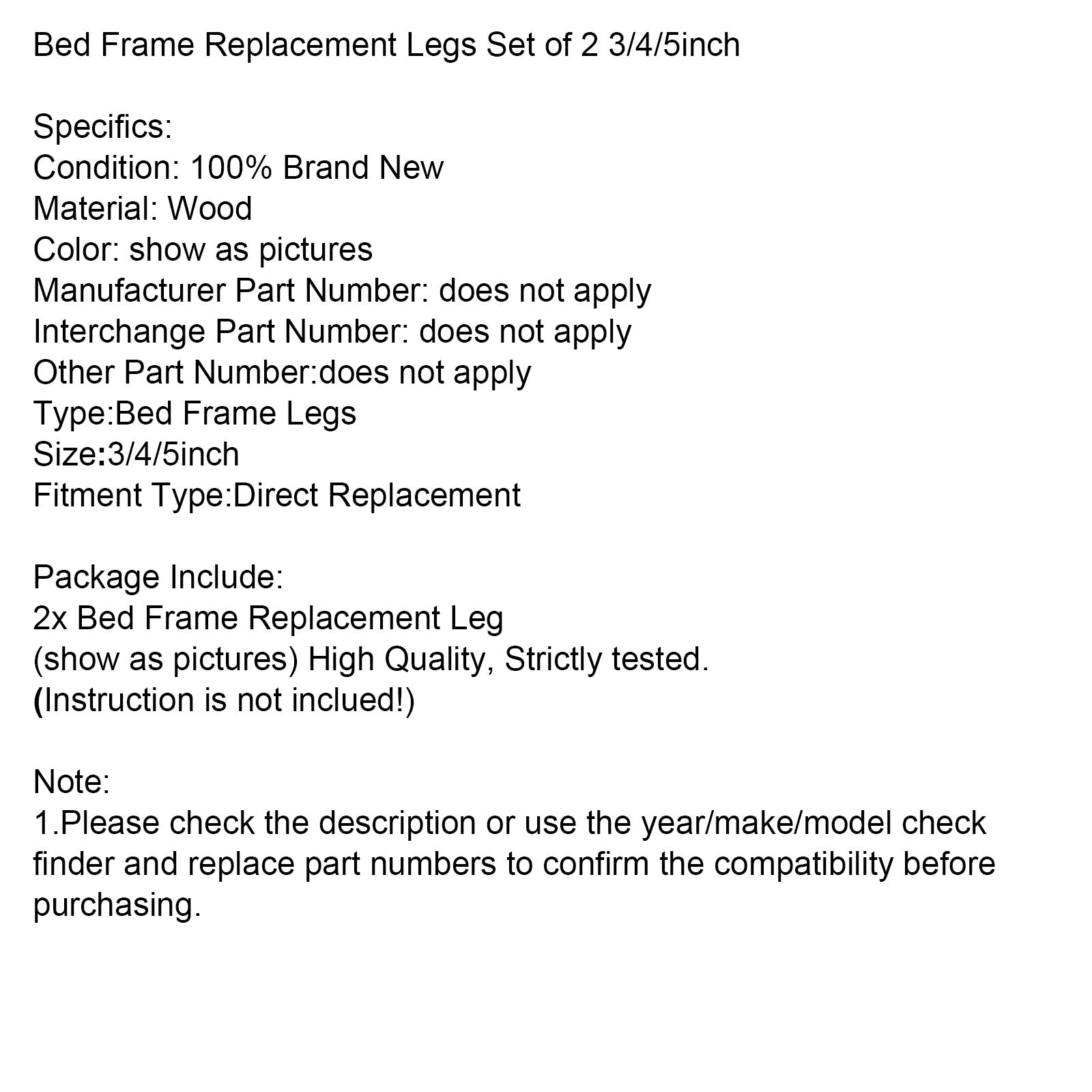 Le cadre du cadre de remplacement des jambes de 2 3/4/5 pouces