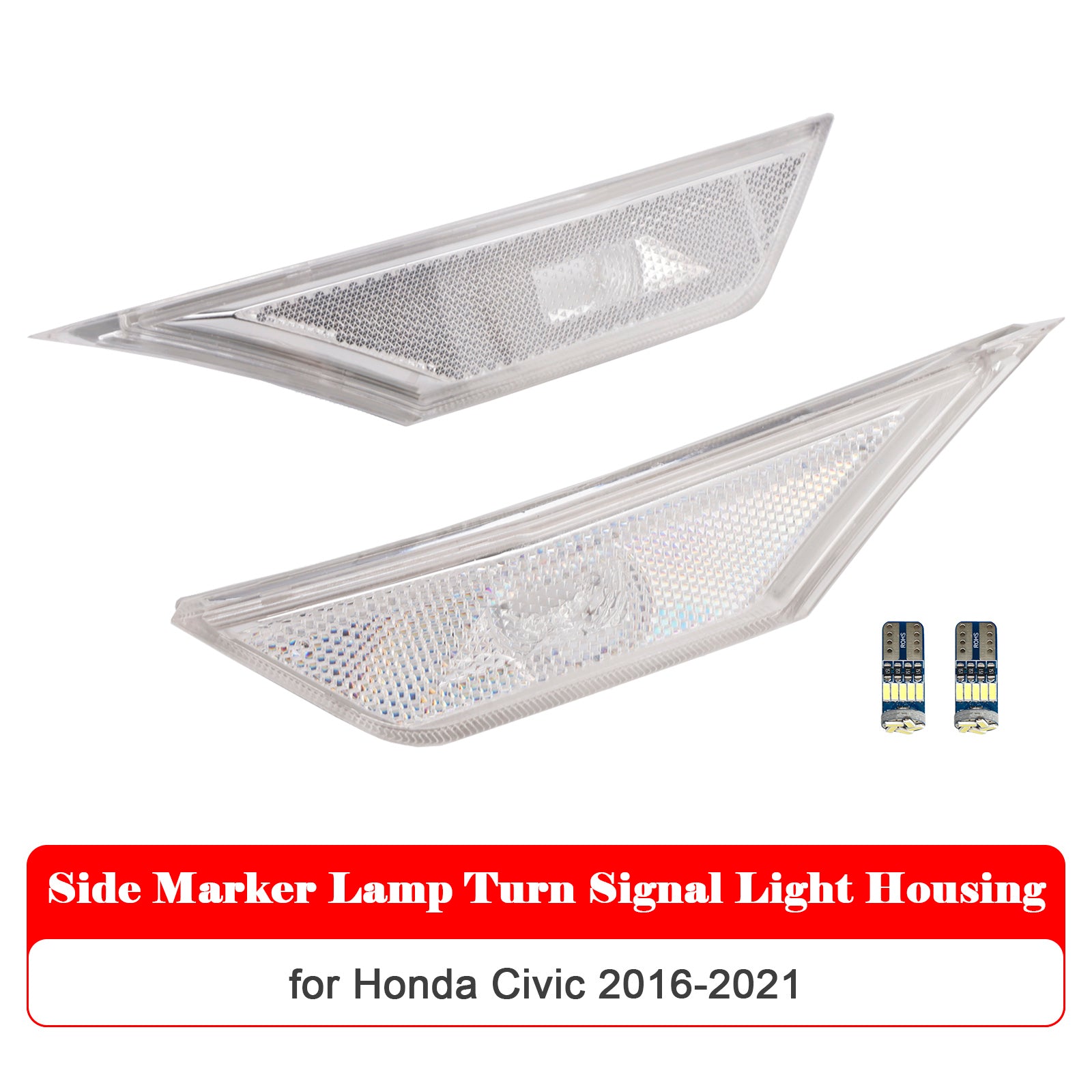 2016-2021 Honda Civic Side Marker Lamp Turn Signal Light Housing