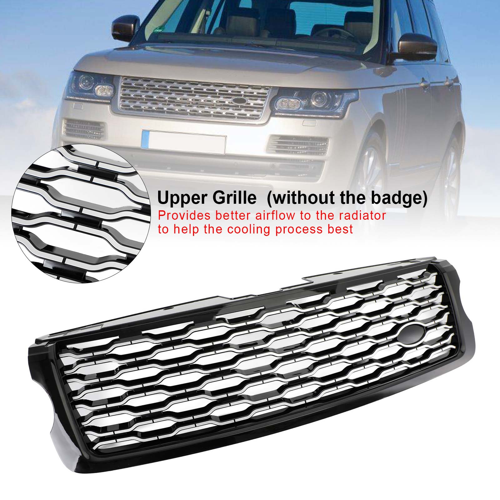 Voorbumper Bovengrille Grill Fit Land Rover Range Rover Vogue L405 2013-2017