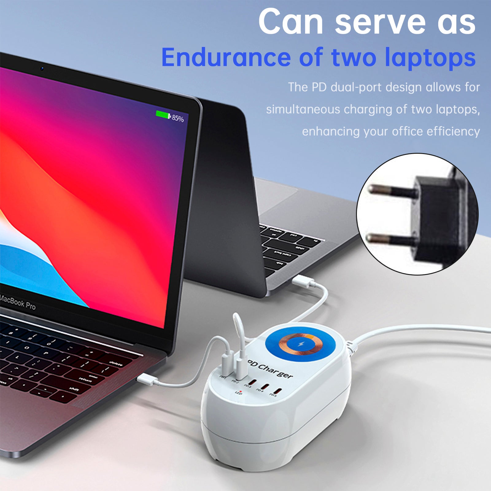 140W PD Multi-Port Charger Magnetic Wireless Fast Lading PD100W Laptop Mobile Phone Charger EU Plug