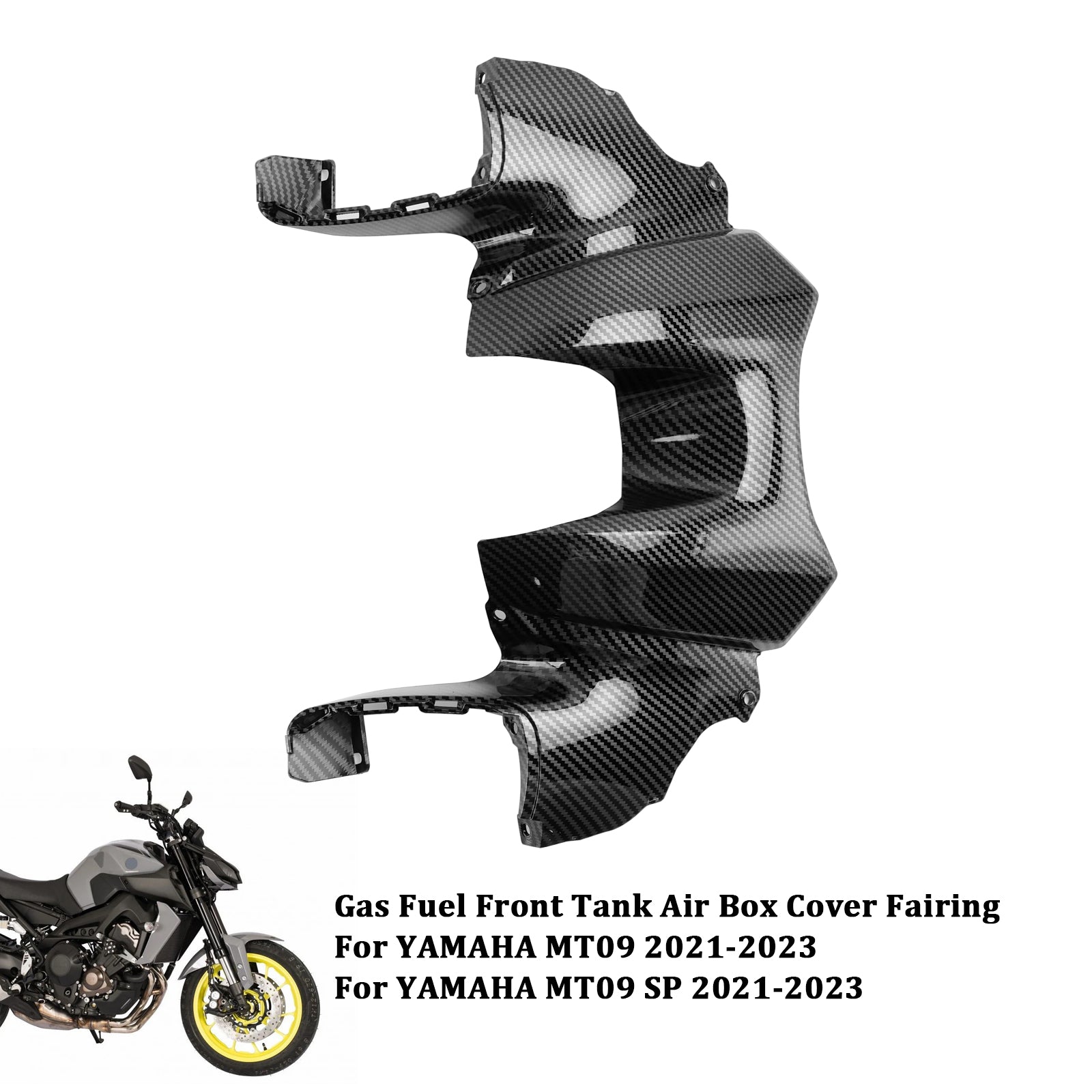 2021-2023 YAMAHA MT-09 MT09 SP Carénage du couvercle de la boîte à air du réservoir avant