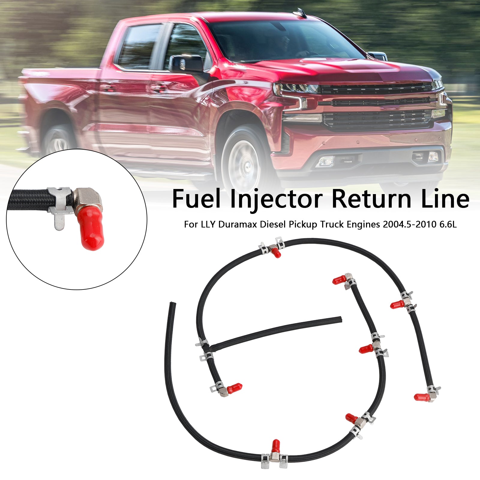 2004-2010 Duramax 6.6L Diesel Truck Motoren Brandstofinjector Retourleiding Kit