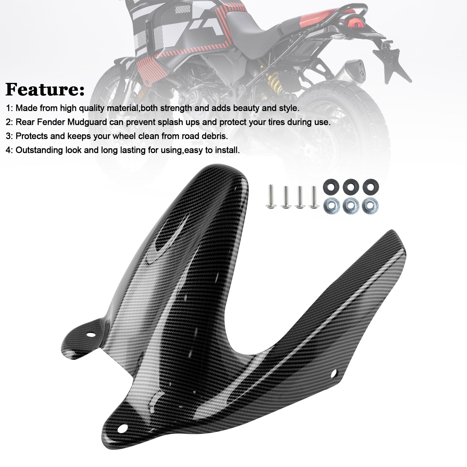 Capot de carénage de garde-boue arrière Ducati Desert X 2022-2023