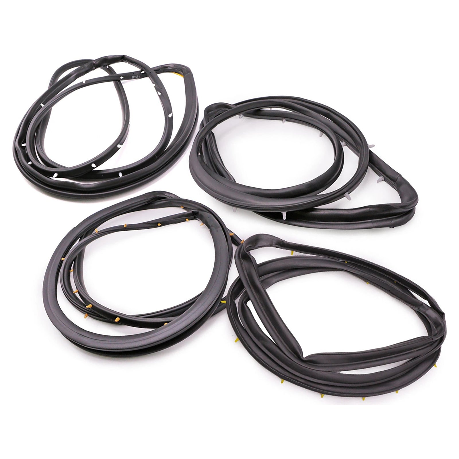 1998-2005 Nissan D22 Frontier 4Dr Double Cab 4PCS Front Rear Door Rubber Seal Weatherstrip 80831-2S400