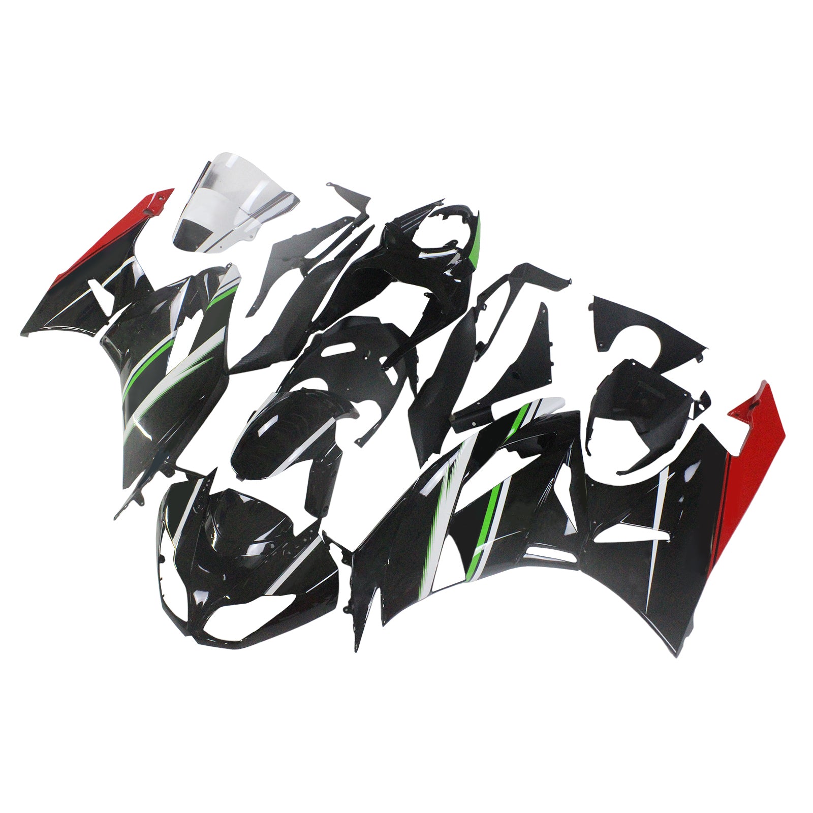 Injection Fairing Kit Bodywork Plastic ABS fit For Kawasaki ZX6R 636 2009-2012