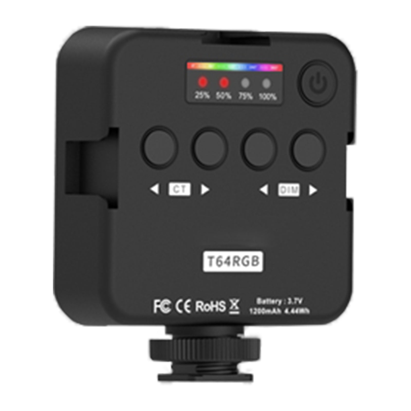 T64 RGB LED-videolicht Invullicht Videofotografie Full-Color Led-invullicht