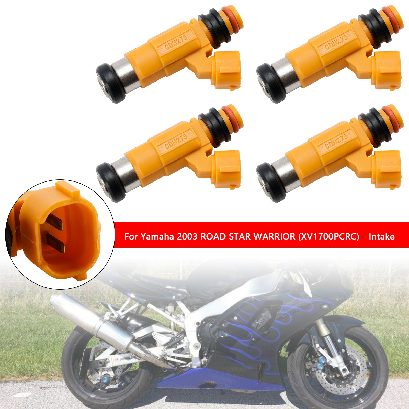 4 Uds inyectores de combustible para Yamaha FJR1300 Road Star Warrior XV1700 5FL-13761-00-00