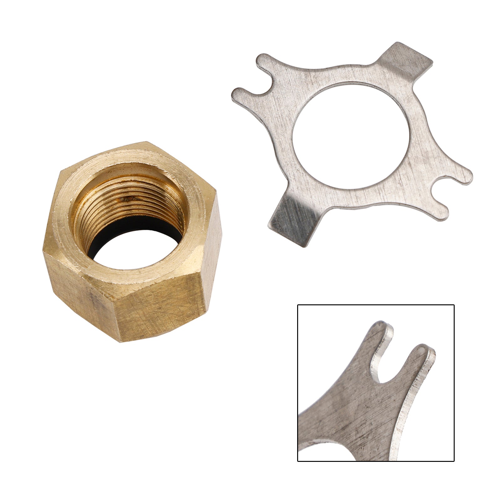Mercury Mercruiser propellermoer met borgplaat geschikt voor 11-8M0056234
