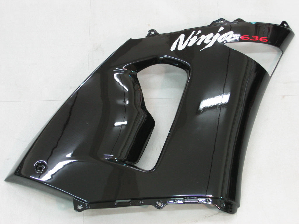 2005-2006 Kawasaki ZX6R 636 Carénages Noir ZX6R Racing Générique