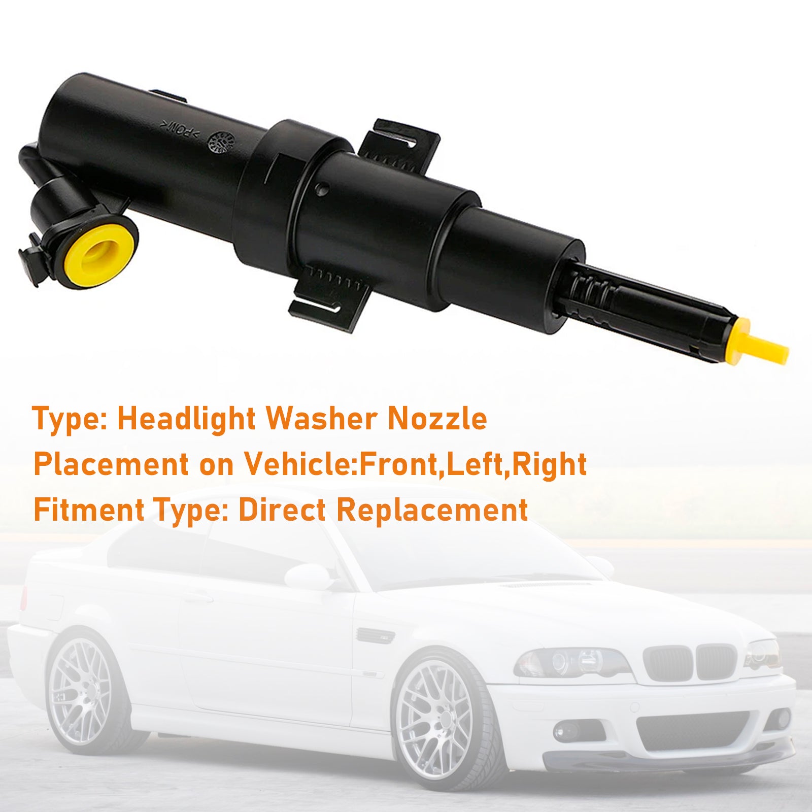 1997-2005 BMW 3' E46 Front Headlight Spray Washer Nozzle Left 61678362823