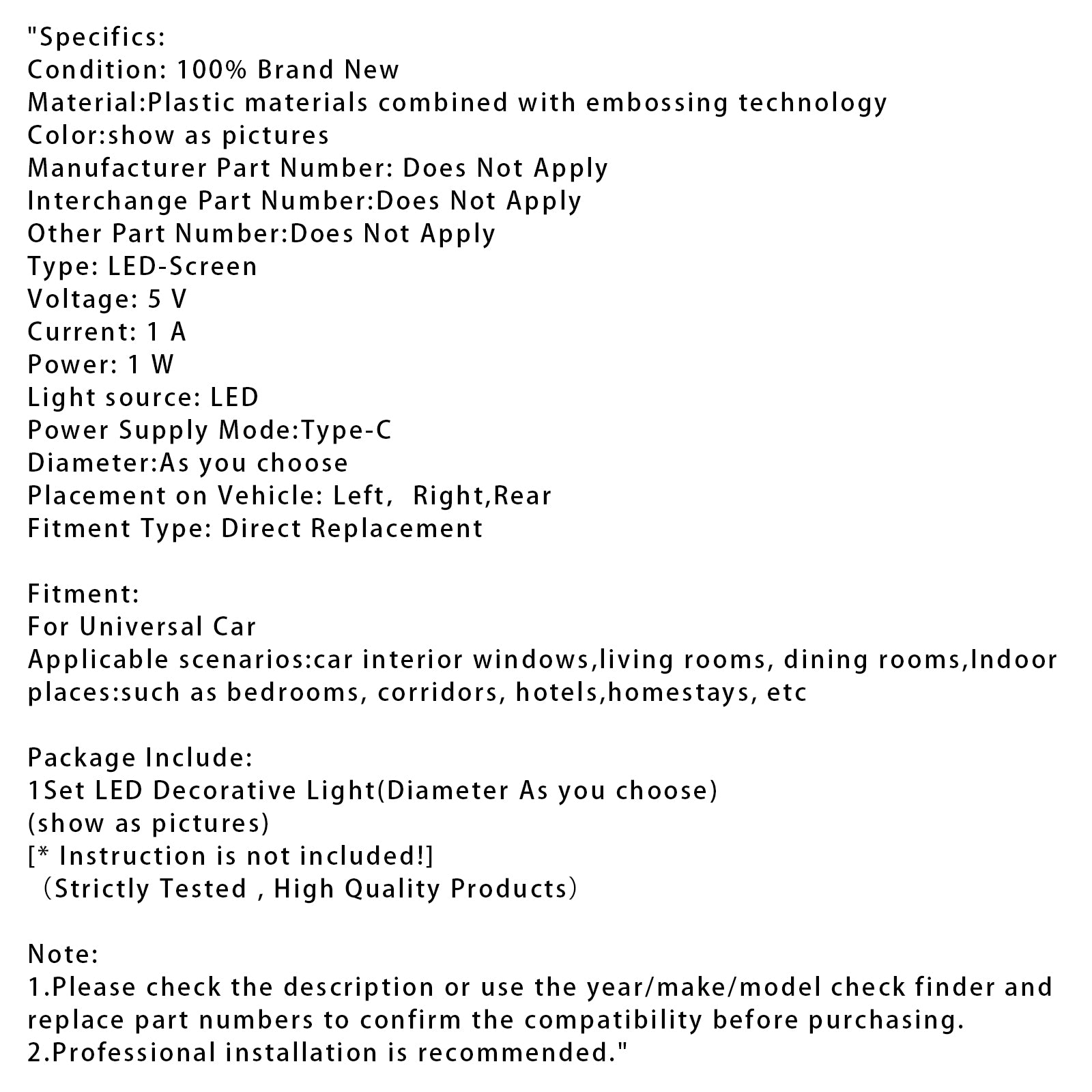 Automobilka bočná lampa s reliéfom mesiaca dekoratívna lampa