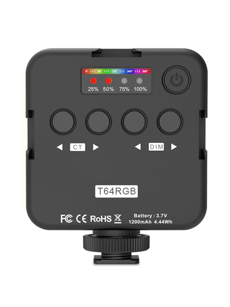 T64 RGB LED-videolicht Invullicht Videofotografie Full-Color Led-invullicht