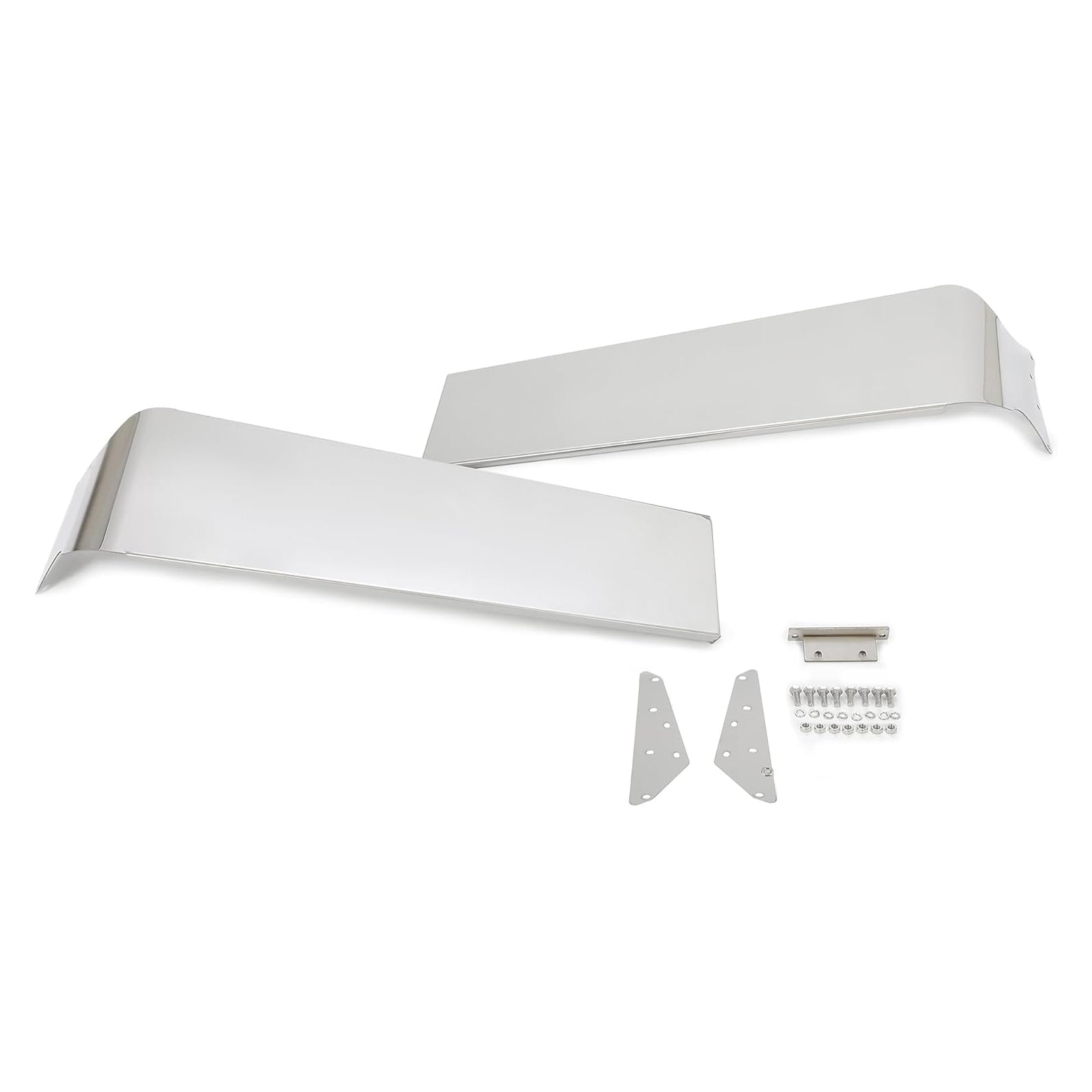 Flat Top Silvery Drop Visor For Peterbilt 377 378 379 335 386 388 389