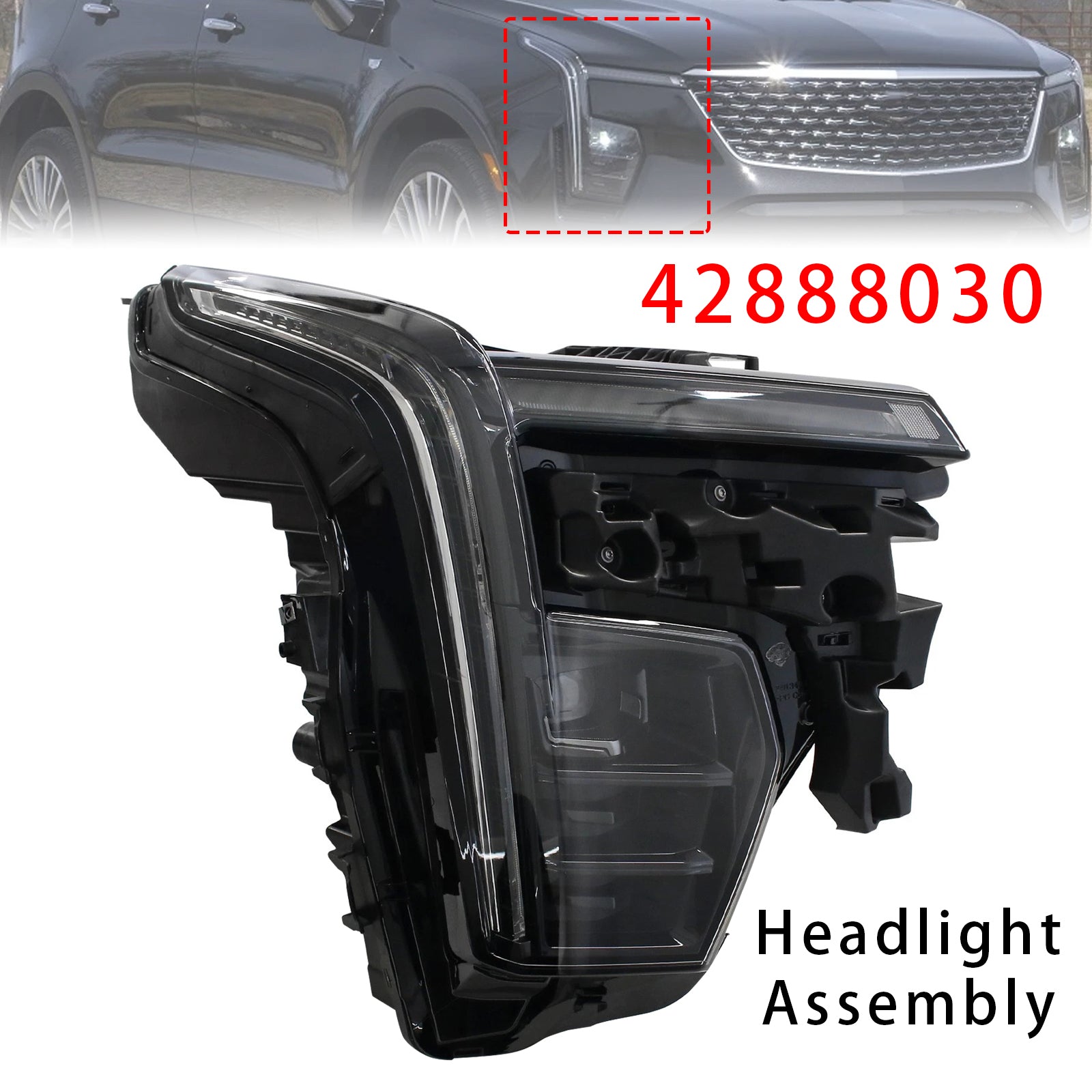 Right LED Headlight Assembly 42888030 For Cadillac XT4 2024-2025
