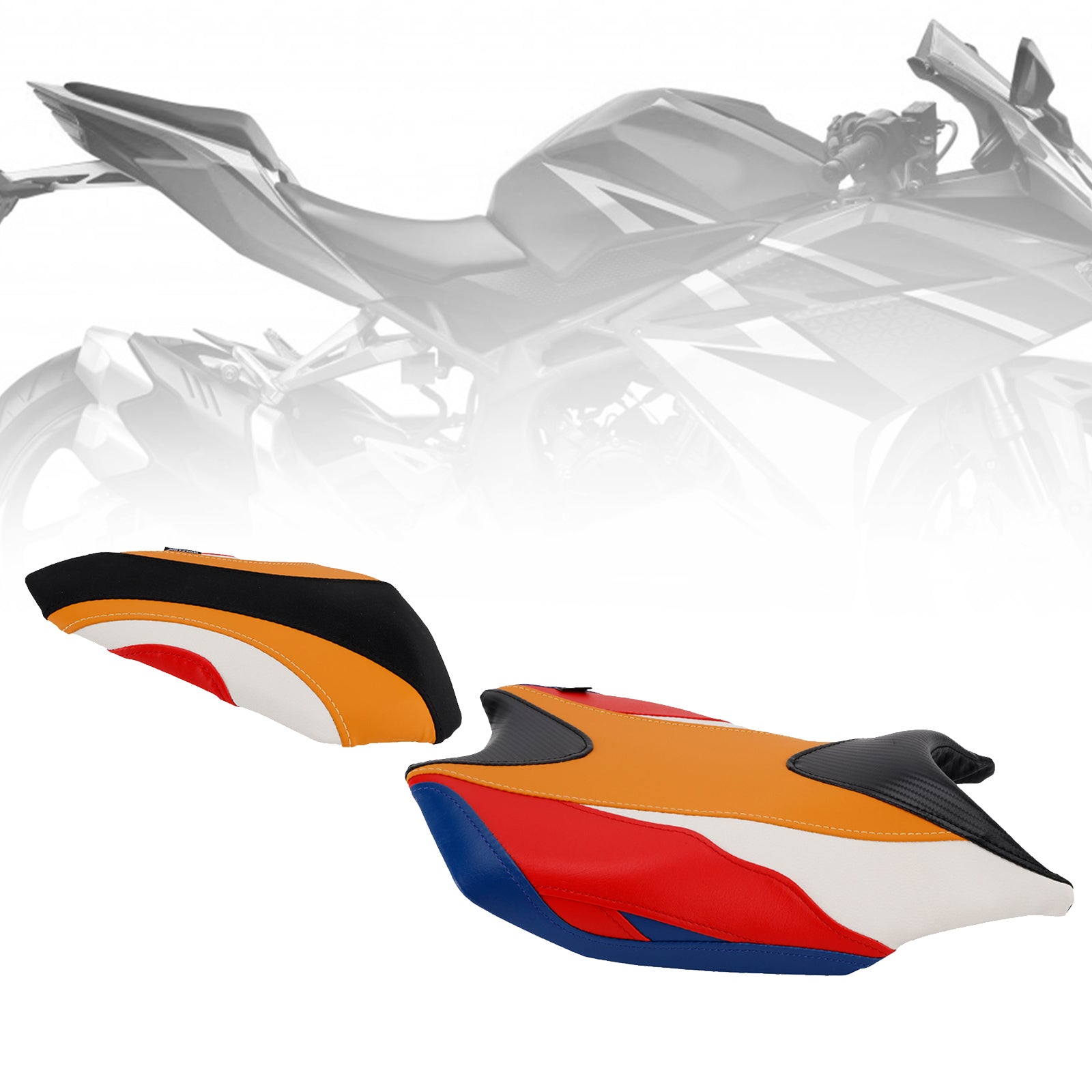 Front&Rear Raider Passenger Cushion Kit Orange For Honda Cbr250Rr 2017-2024 2023