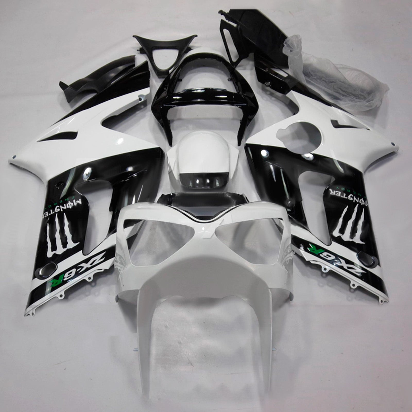 Injection Fairing Kit Bodywork Plastic ABS fit For Kawasaki ZX6R 636 2003-2004