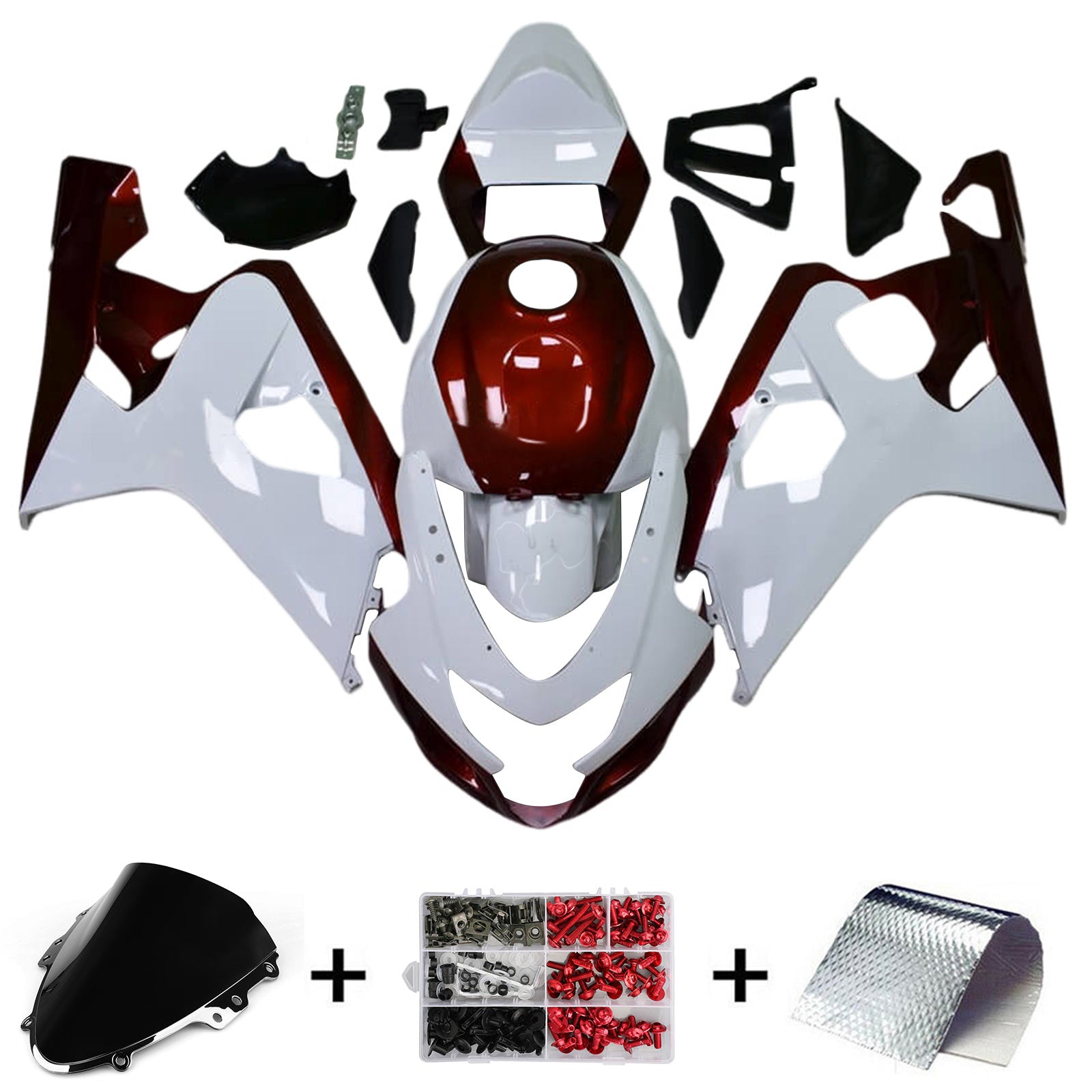 2004-2005 Suzuki GSXR 600/750 K4 Injektionsmässa Kit Bodywork Plastic ABS