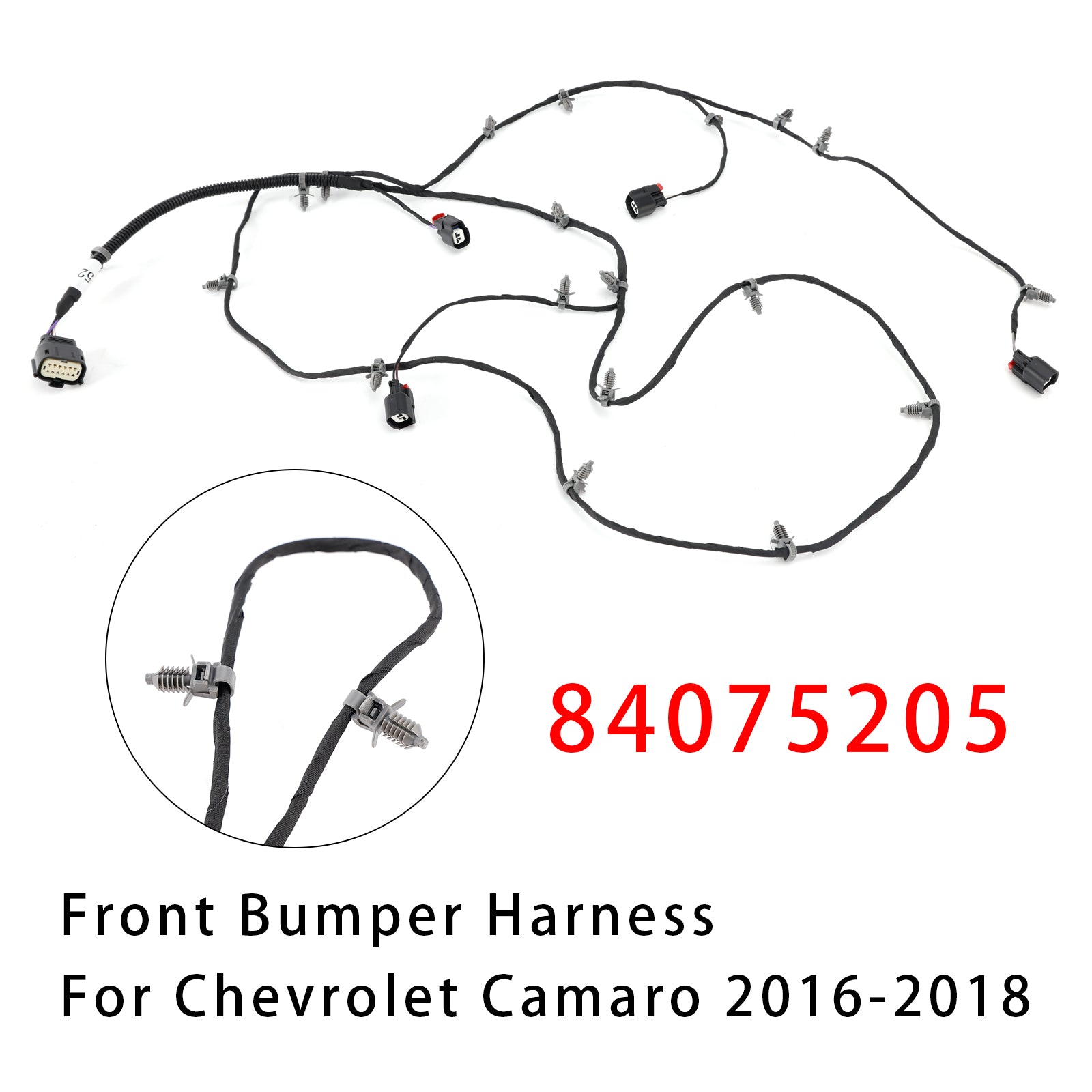 Front Bumper Grille Bumper Components Harness 84075205 For Camaro 2016-2018