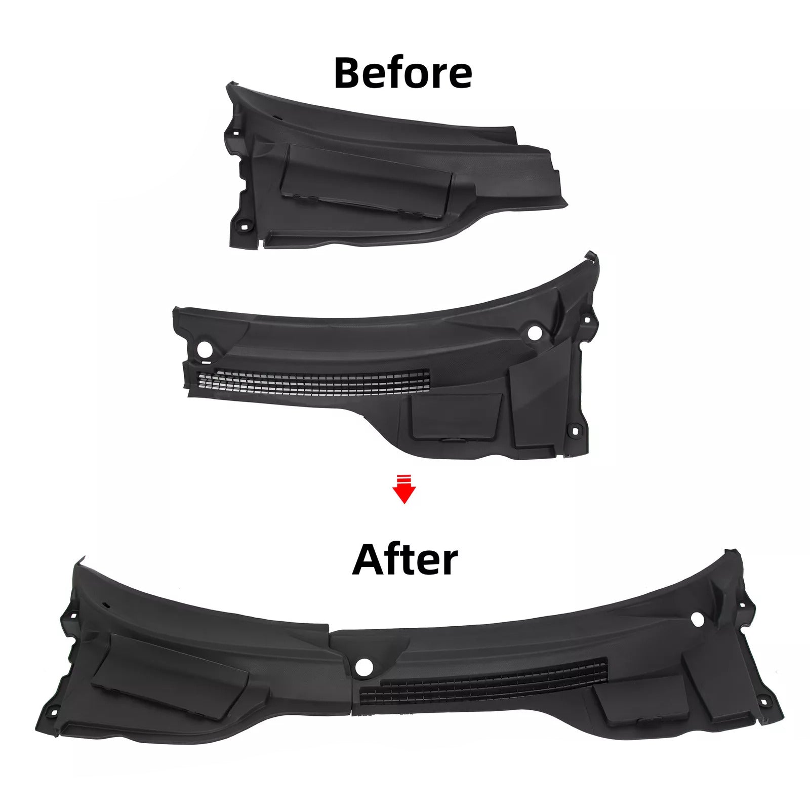 Left&Right Windshield Cowl Cover For Mini Cooper R55 R56 R57 2007-2015