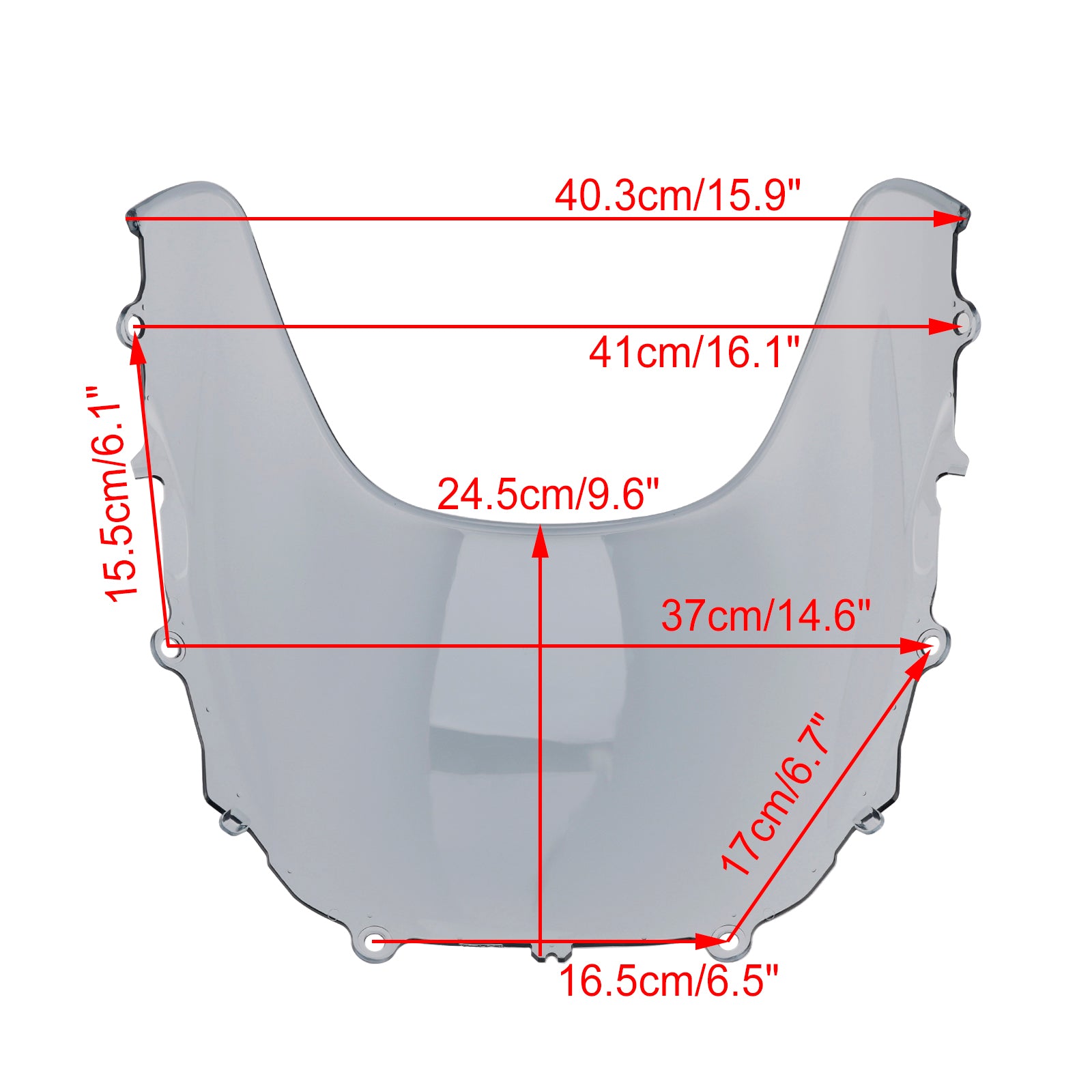 2024-2025 YAMAHA XSR900 GP Voorruit Voorruit + Beugel