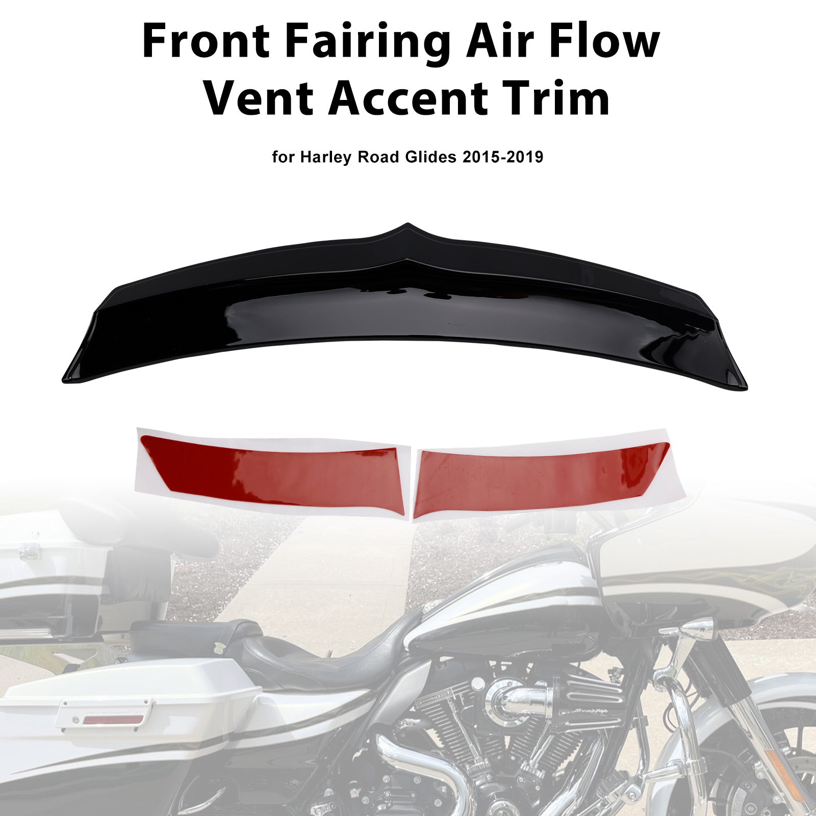 Front Fairing Air Flow Vent Accent Trim For Road Glide FLTRX 2015-Up