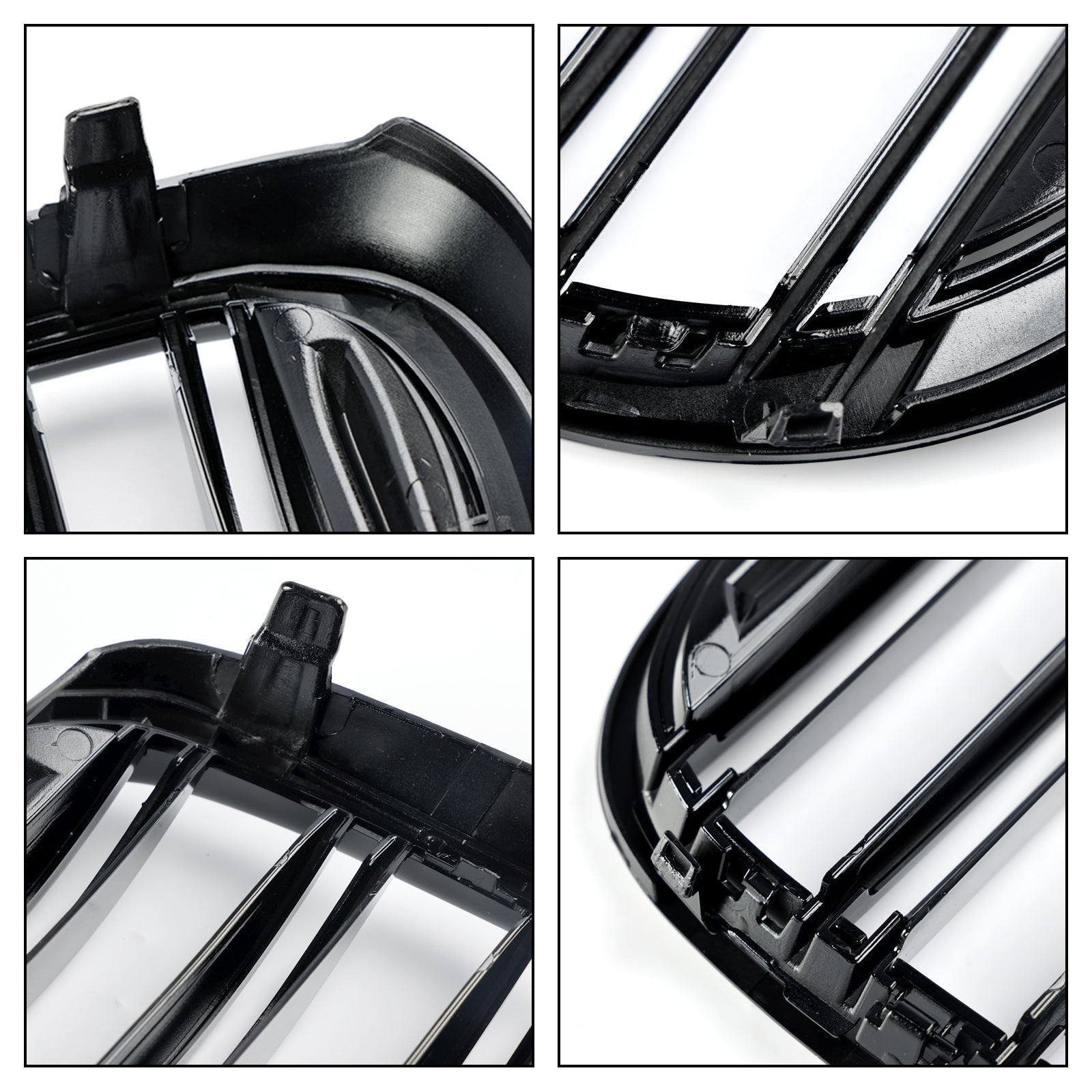 07.2015-01.2019 BMW 7-serie G11 Langhjulsbase Pre-Facelift Black 2 Slat Front Kidney Grill Grille