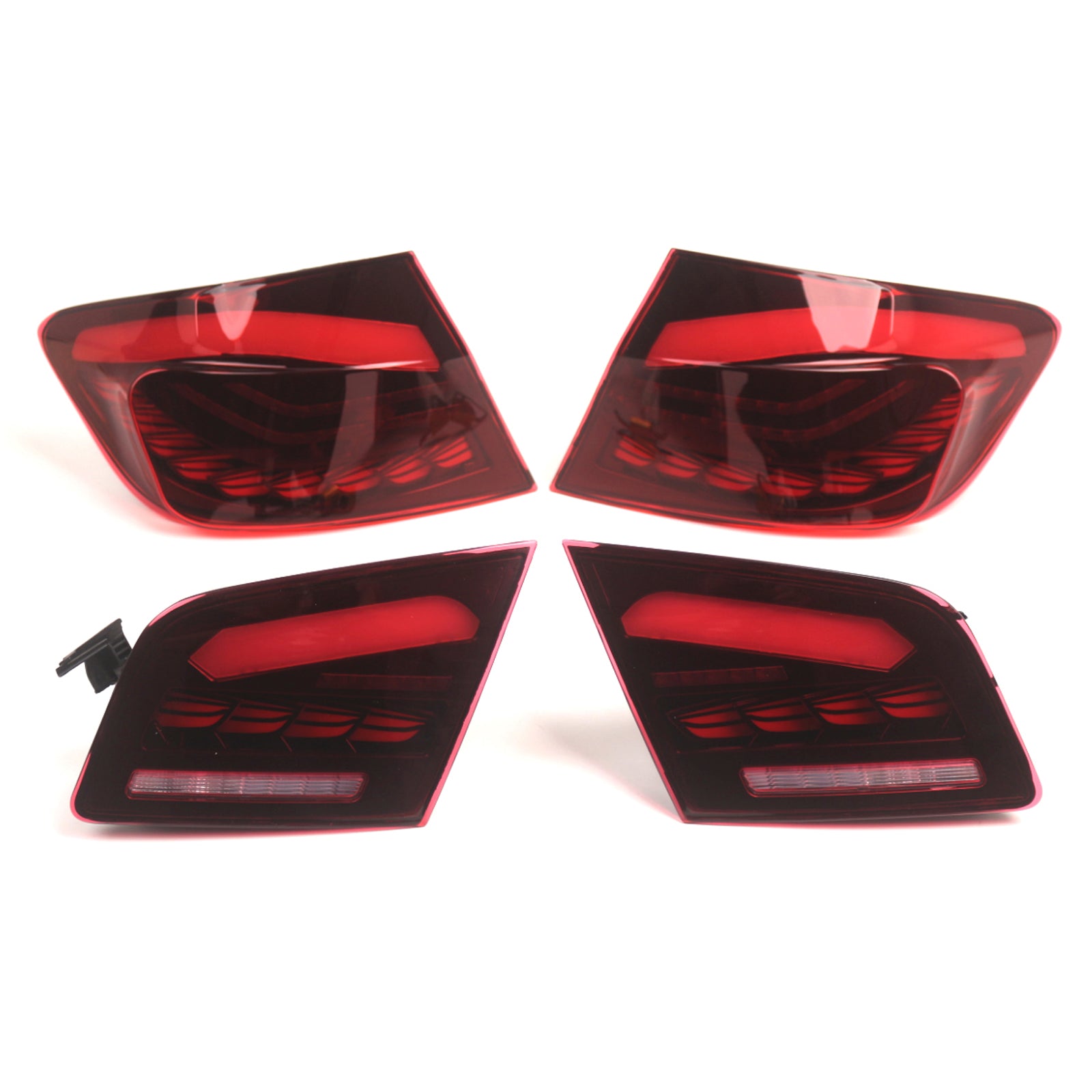 2010-2016 6th Gen 5-Series F10 F18 M5 L&R Red LED Tail Lights Rear Lamp Assembly
