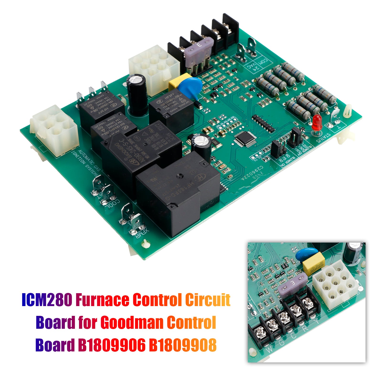 Placa de circuito de controle do forno ICM280 para Goodman Control Board B1809906 B1809908