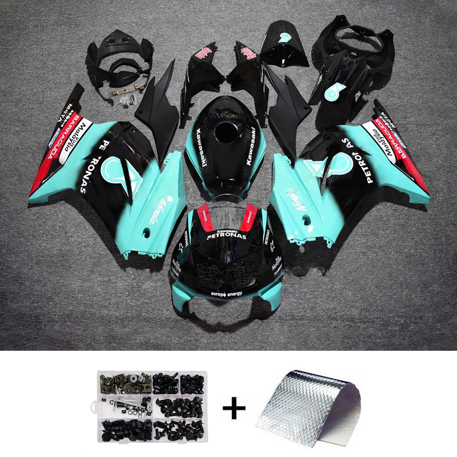 Injection Fairing Kit Bodywork Plastic ABS fit For Kawasaki EX250 Ninja250R 2008-2012