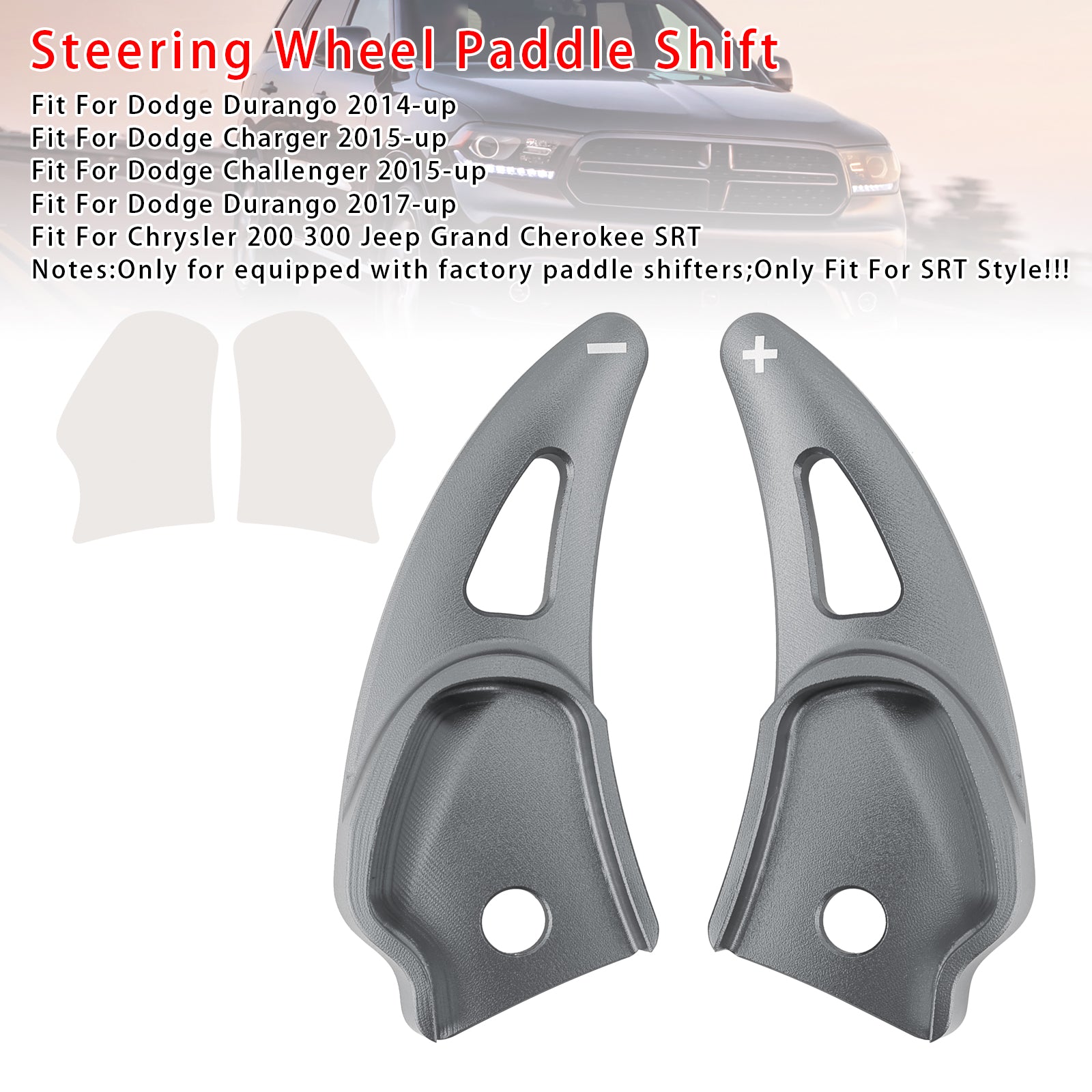 Extension à la palette de levier de vitesses pour Challenger Charger Durango SRT Aluminium