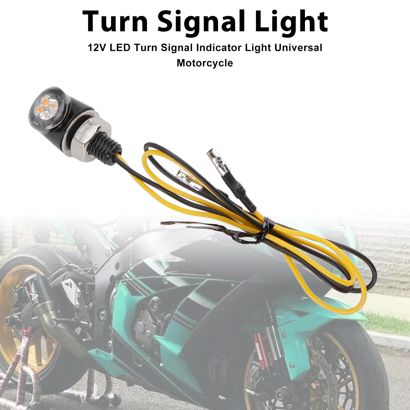 12v LED Turn Signal Indicator Light 8 mm Universal Motorcycle pour Honda