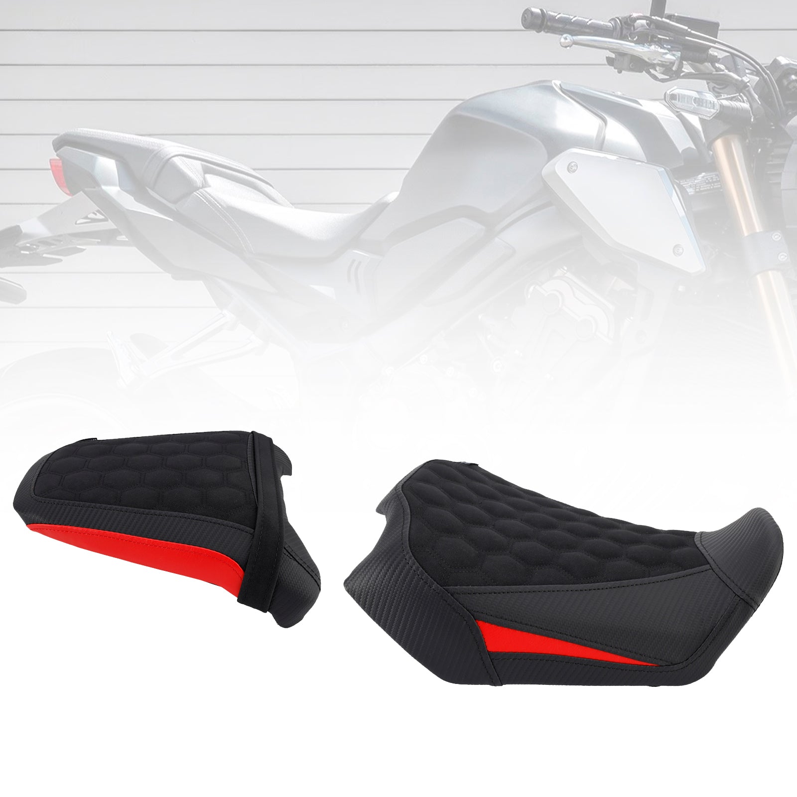 Front&Rear Raider Passenger Cushion Kit Red1 For Honda Cb650R Cbr650R 24-25