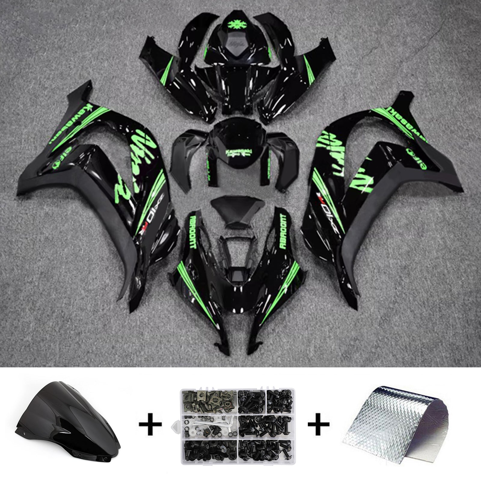 Injection Fairing Kit Bodywork Plastic ABS fit For Kawasaki ZX10R 2016-2020