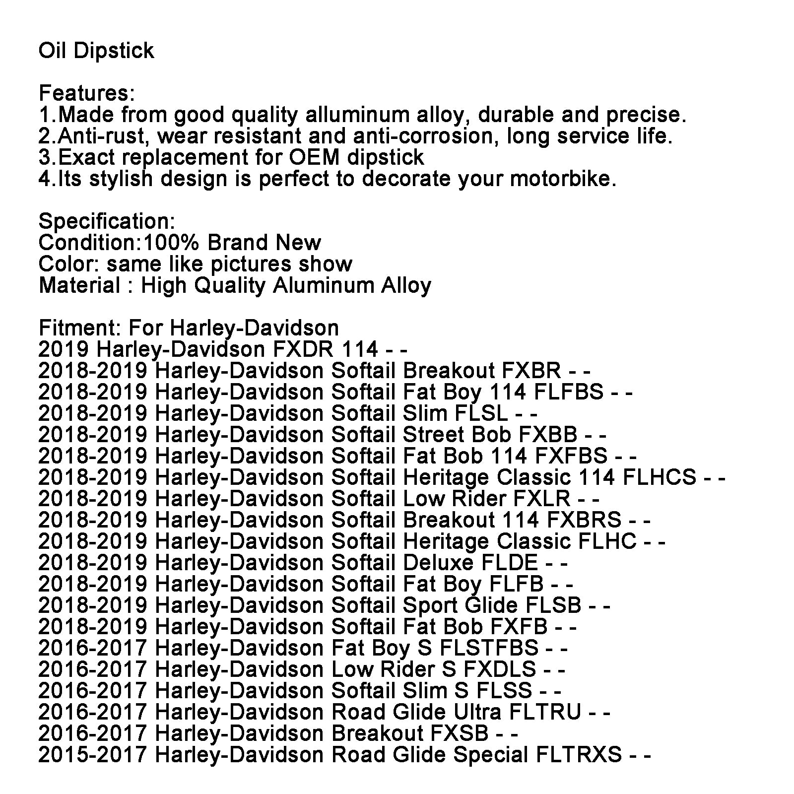 Tanque de tanque de petróleo Tanque de tanque de tanque de tanque de ajuste para a rua Softail Road Bob 1105-0022