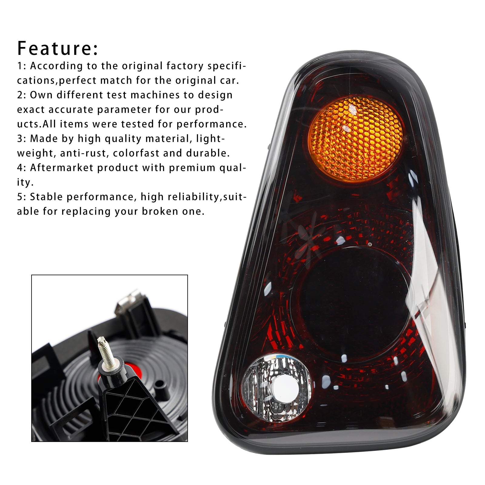 2005-2008 Mini Cooper R50 R52 R53 Achterlicht Achterlicht Lamp 63217166956