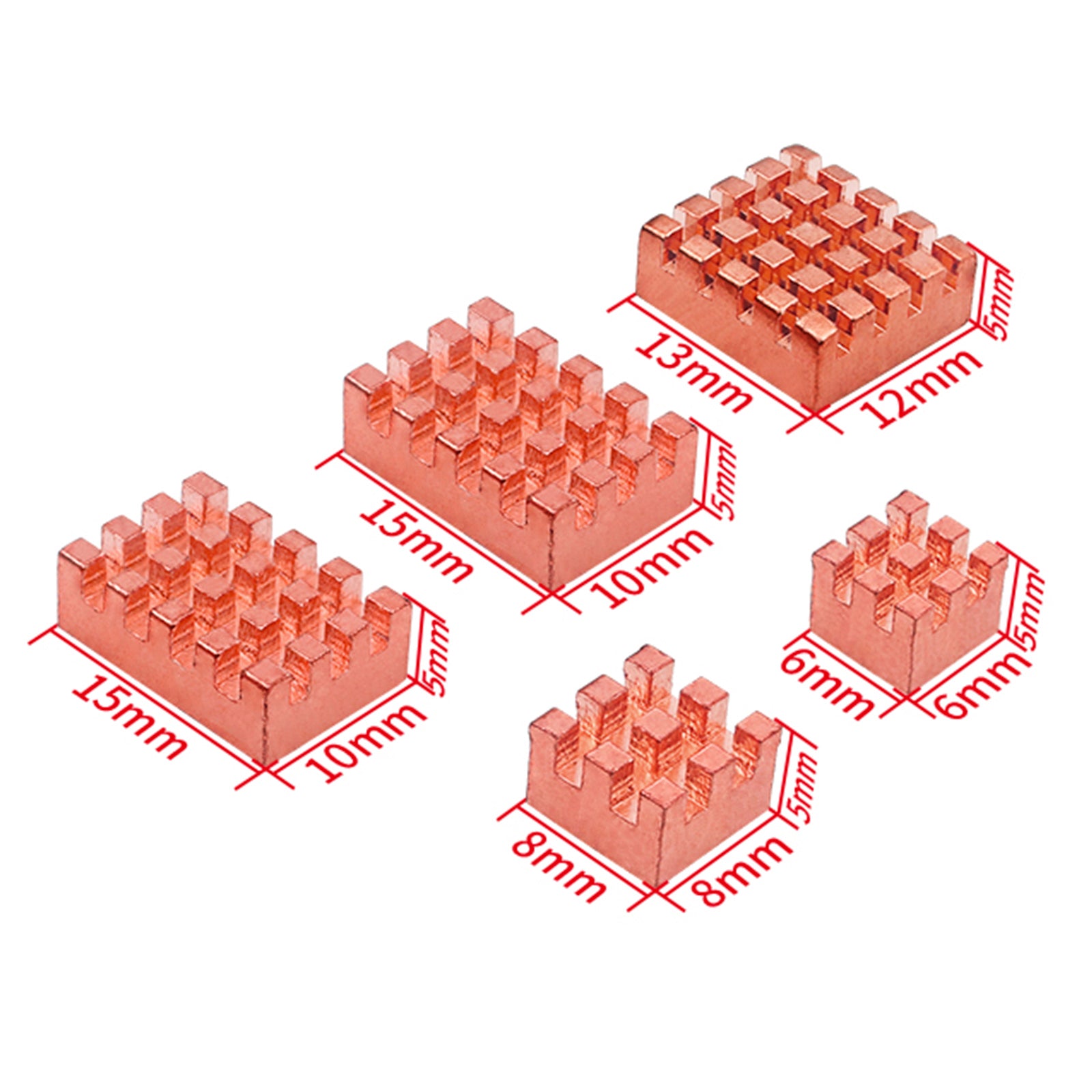 Radiator Banana Pi OpenWrtOne Zuiver koperen koellichaam met zelfklevende CPU-koeler