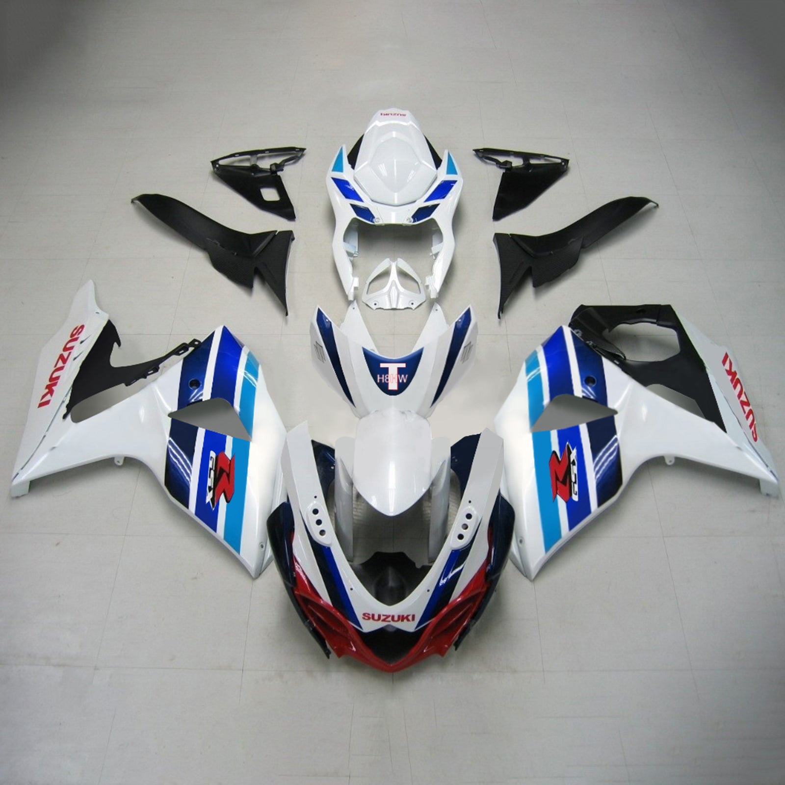 2009-2016 SUZUKI GSXR1000 K9 AMOTOPART INJEKTION FAIRING KIT BOODYWORK ABS #108